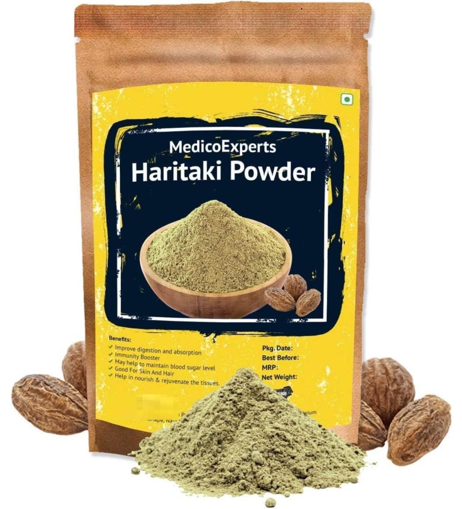 RUVA Haritaki Poudre biologique 400 g/m | Poudre Harde 100 % pure | Kadukkai | Harad | Poudre de noix d'encre pour les cernes le visage la peau et une digestion saine - Buy Online on GoSupps.com