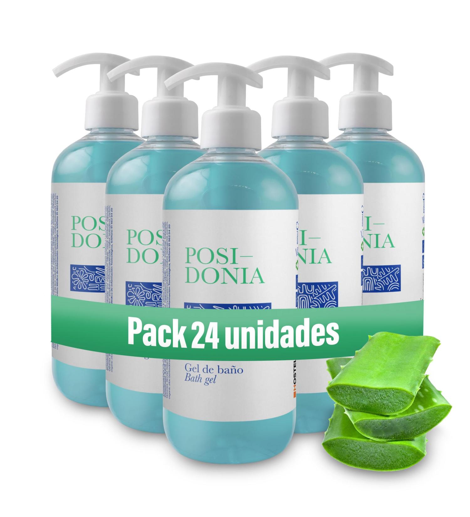  Hostelpak 24 x Posidonia Collection Organic Aloe Vera Bath Gel 500ml - Buy Online on GoSupps.com