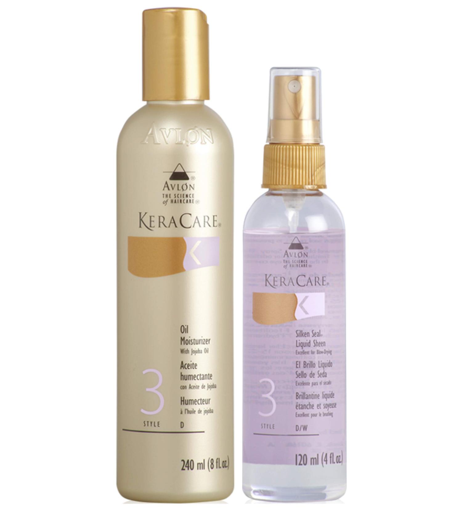 Avlon Keracare Oil Moisturizer met Jojobaolie 240ml met Silken Seal Liquid Sheen 120ml - Buy Online on GoSupps.com