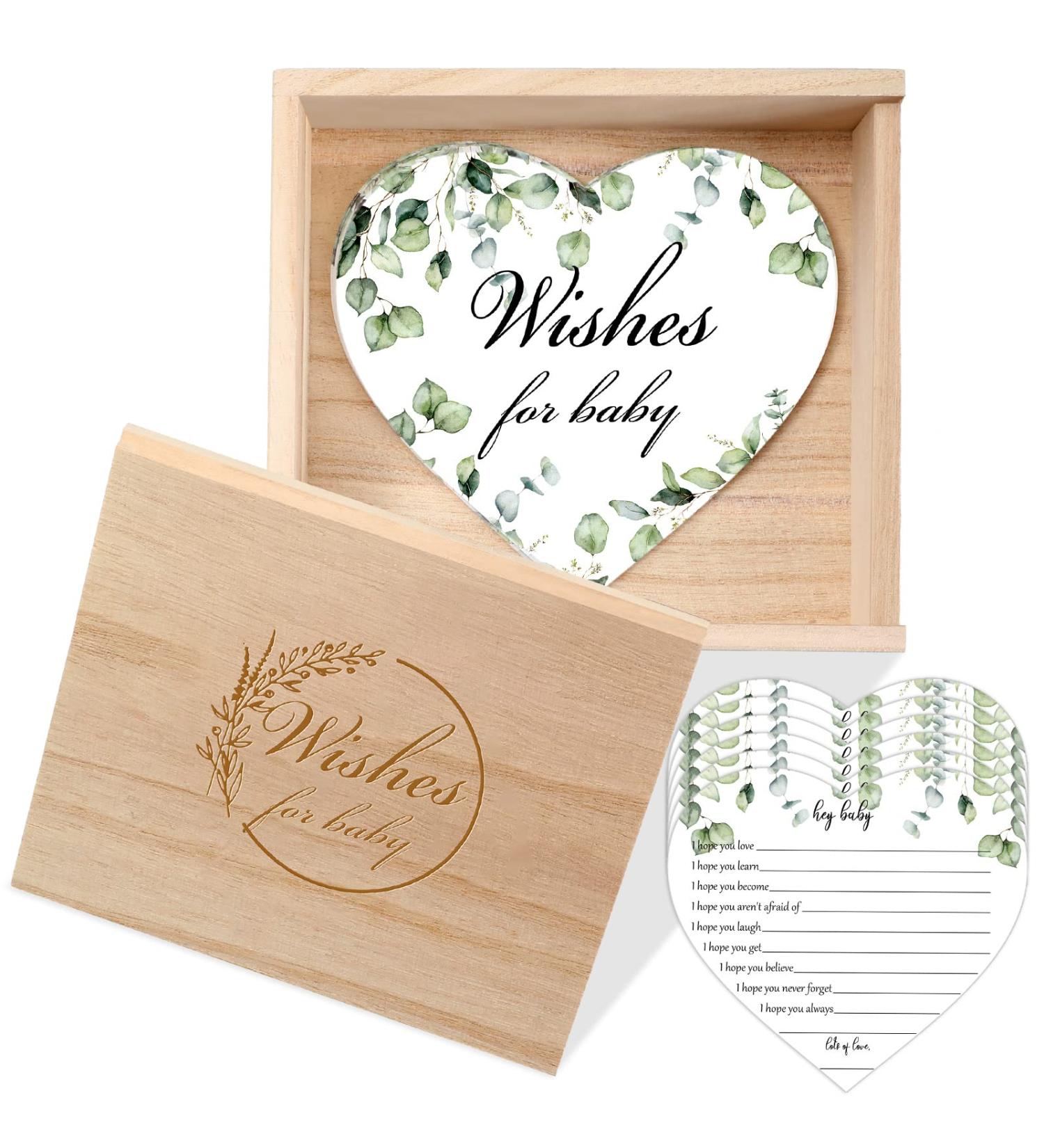 Botanical Baby Shower Advice Cards - 50 Pieces in Keepsake Box | Baby Prediction & Best Wishes Cards for Shower Favors - Buy Online on GoSupps.com