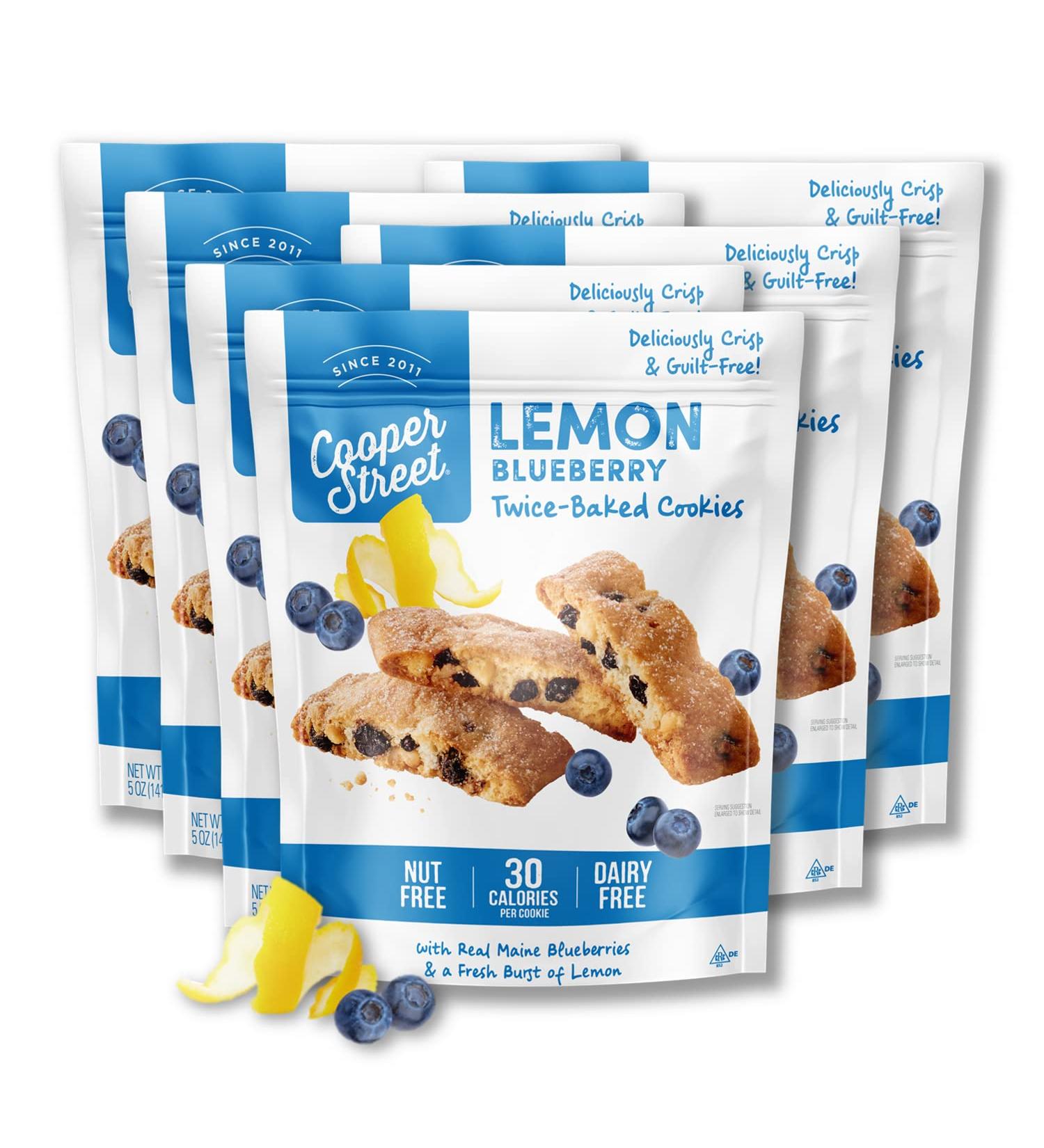 Cooper Street Lemon Blueberry Biscotti Style Crispy Cookies - Nut & Dairy Free - 5oz (Pack of 6) - Buy Online on GoSupps.com