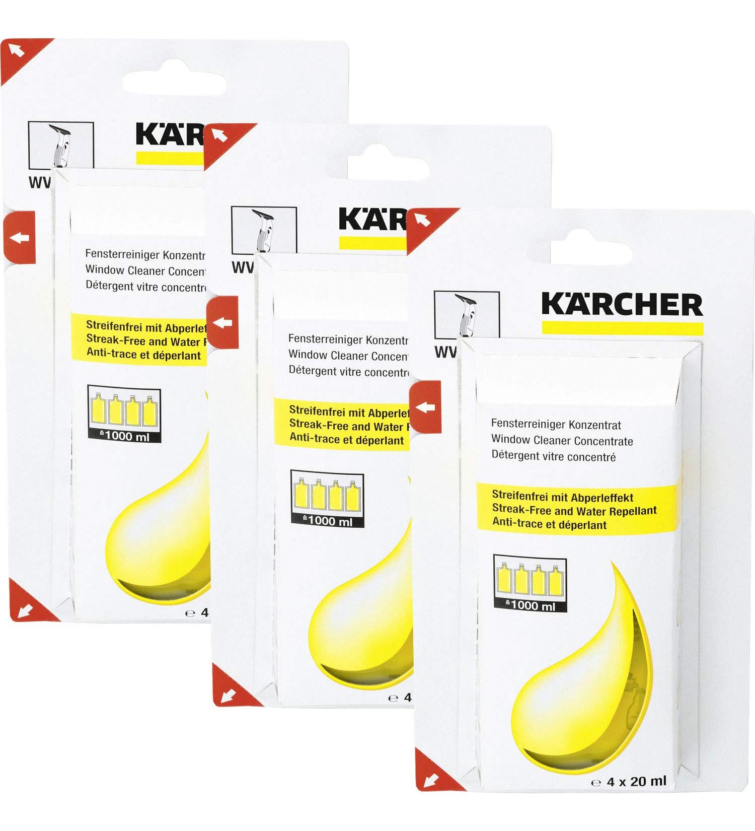 Buy K rcher Window Cleaner Concentrate - 4 x 20ml (Pack of 3 Total 12 x 20ml) | International Shipping Available - Buy Online on GoSupps.com