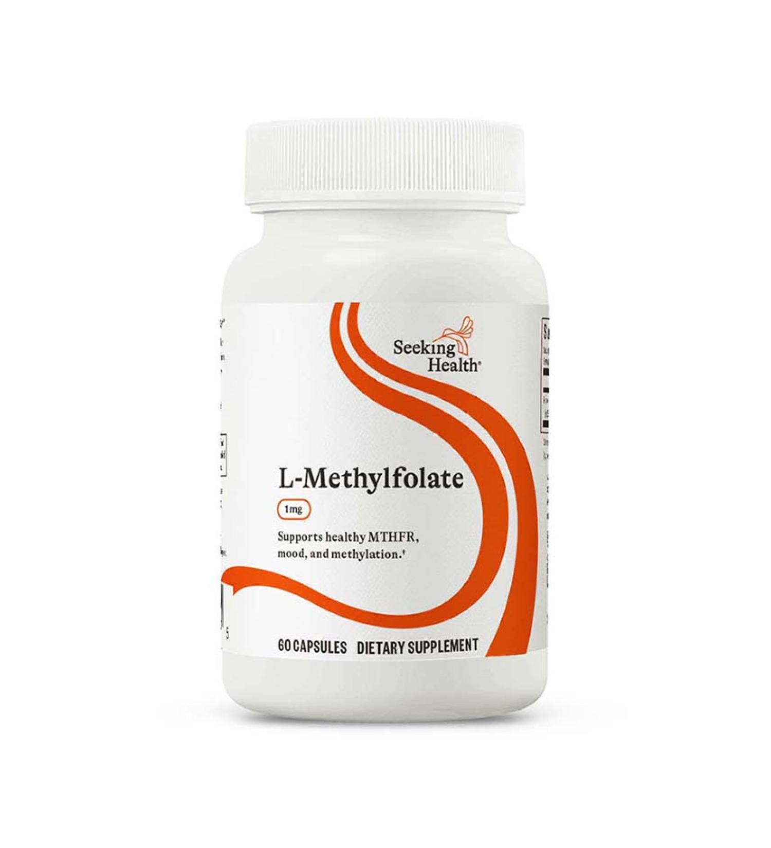 Seeking Health L-Methylfolate 1mg Supports Healthy MTHFR Mood and methylation- 60 Capsules - Buy Online on GoSupps.com