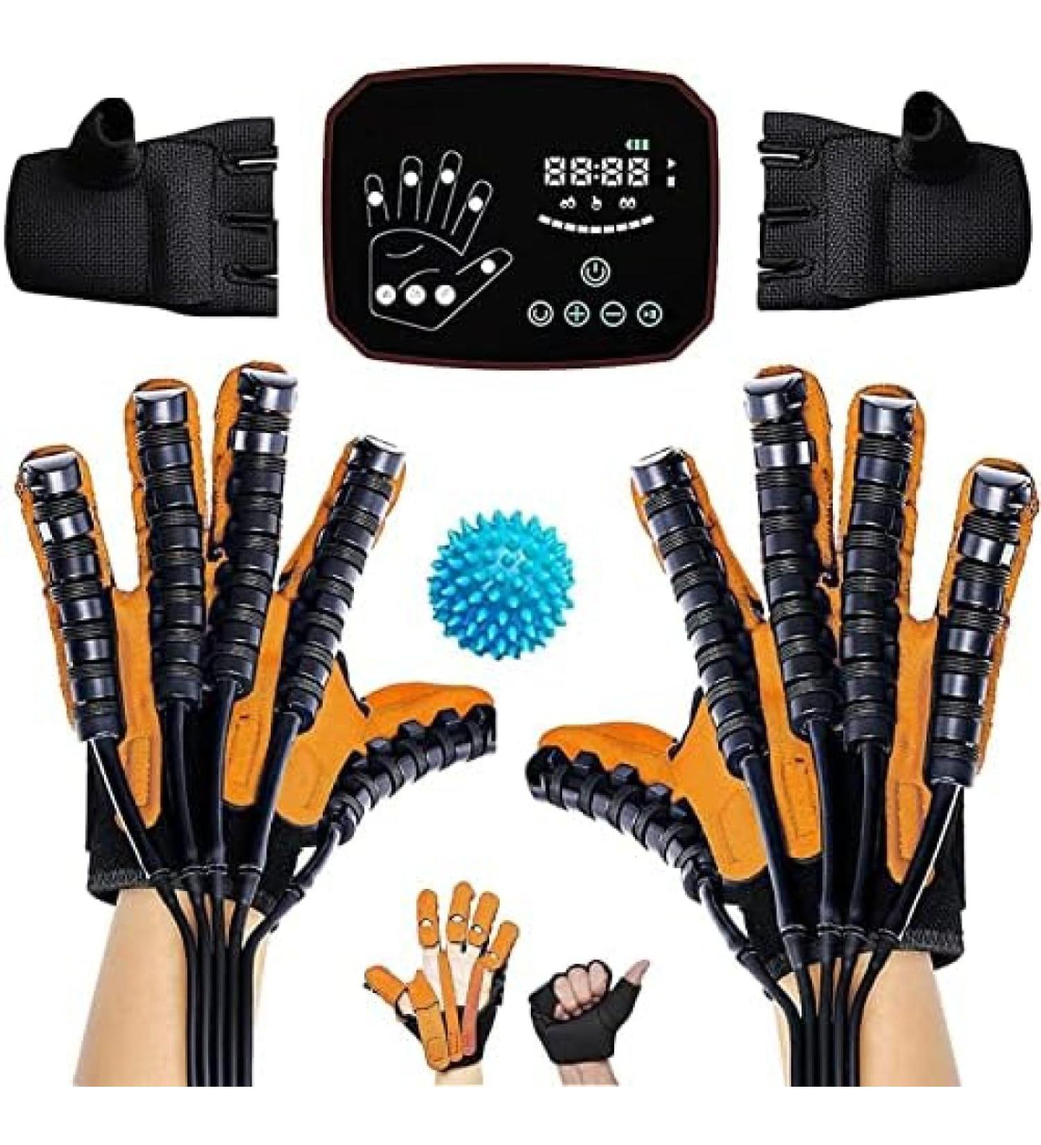 Finger Rehabilitation Stroke Both Hand Training Rehabilitation Robot Gloves Stroke Hemiplegia Hand Splint Finger Orthosis for Relieve Wrist & Thumb Pain Orange XXL Size Orange XXL size - Buy Online on GoSupps.com