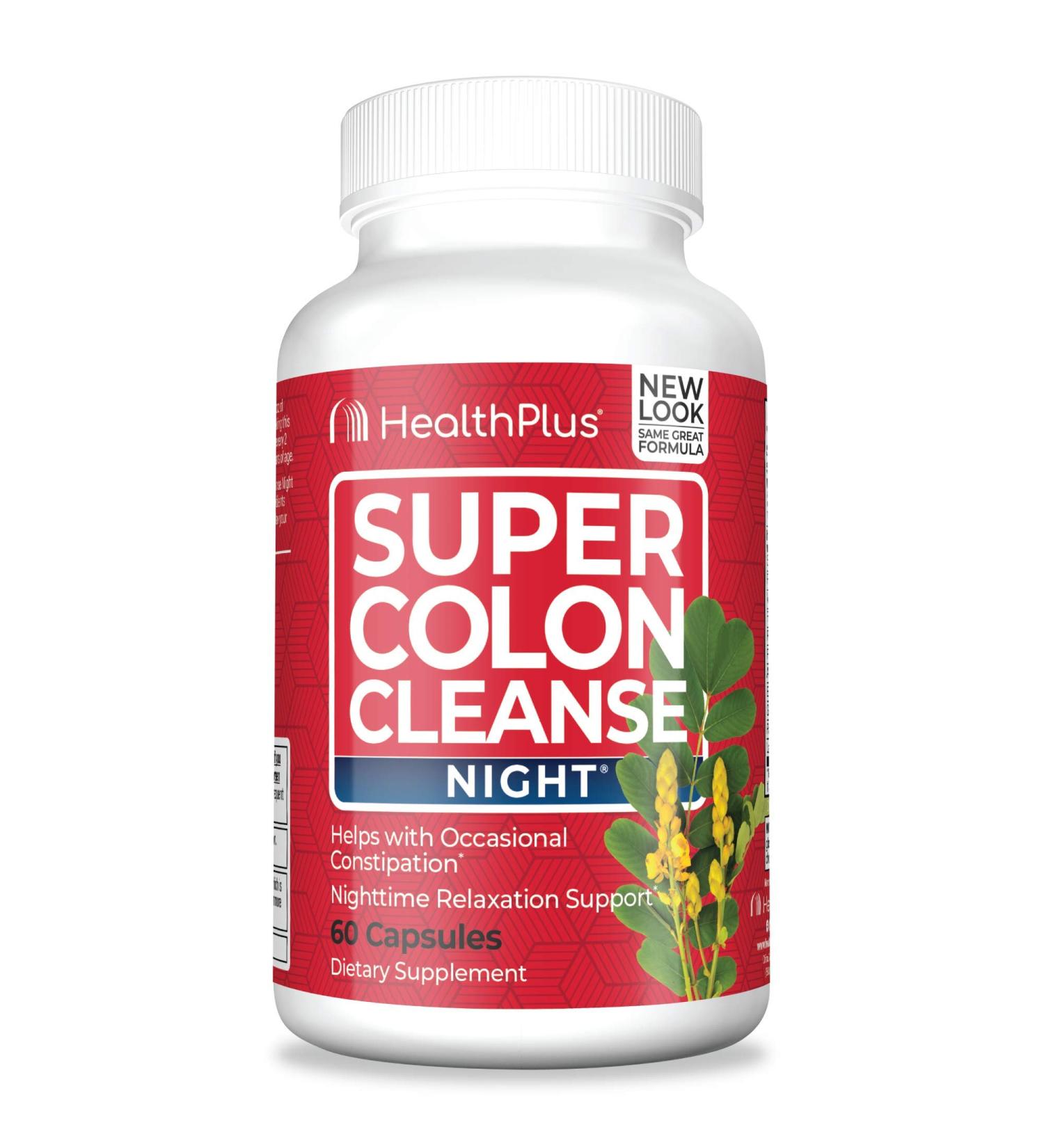 Health Plus Super Colon Cleanse Night Formula - 60 Capsules for Digestive Health - Buy Online on GoSupps.com