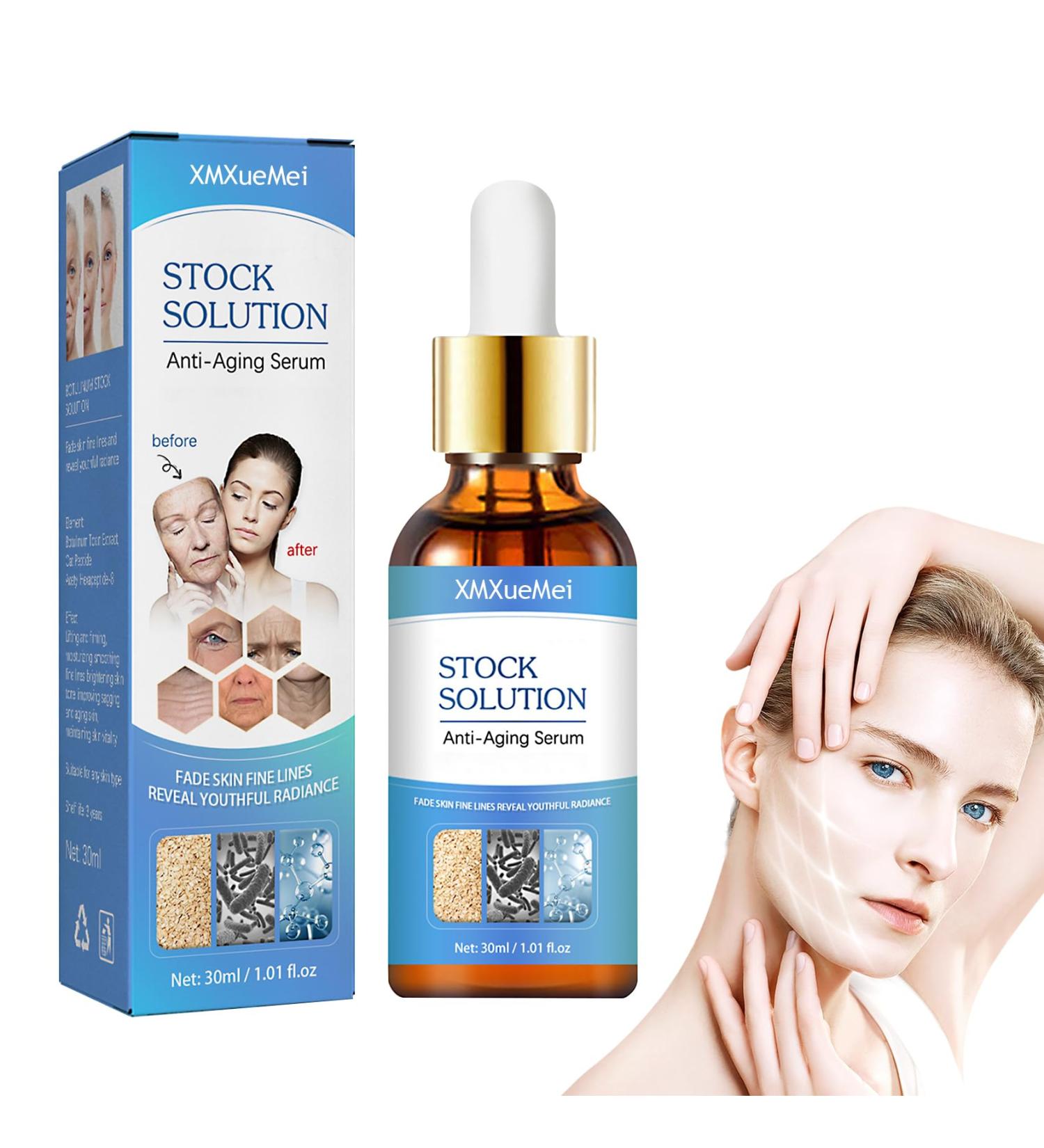 Stock Solution Facial Serum - Moisturizing Collagen Serum for All Skin Types | Hydrating & Nourishing Skin Care - Buy Online on GoSupps.com