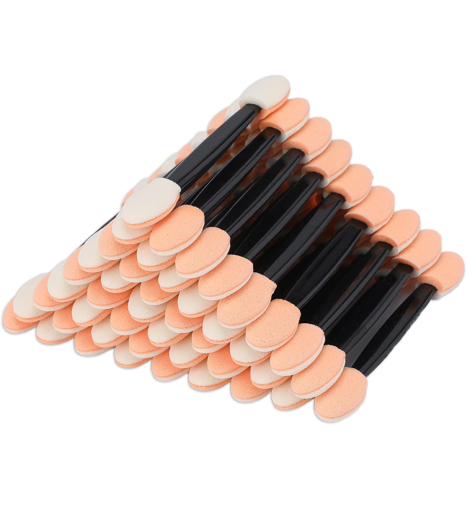 100PCS Beige Sponge Eyeshadow Applicators - Disposable Eye Makeup Brushes - 100 Count Pack for Nails and Eyeshadow Application - Buy Online on GoSupps.com