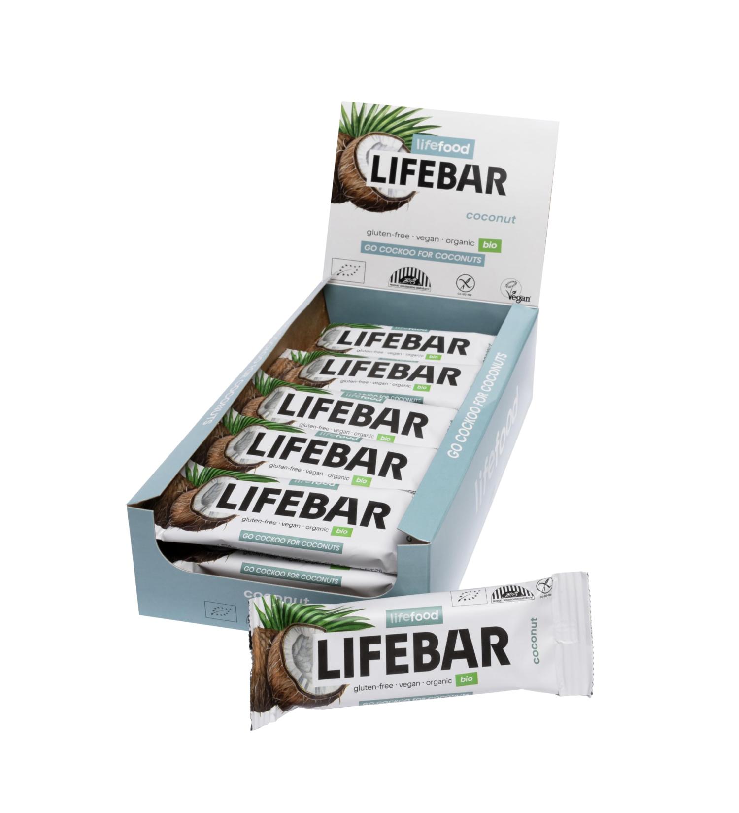 Buy Lifefood Lifebar Energieriegel - Vegan Gluten-Free Sugar-Free Coconut Sports Bar (15 Pack) | Organic Lactose-Free Energy Snack - Buy Online on GoSupps.com