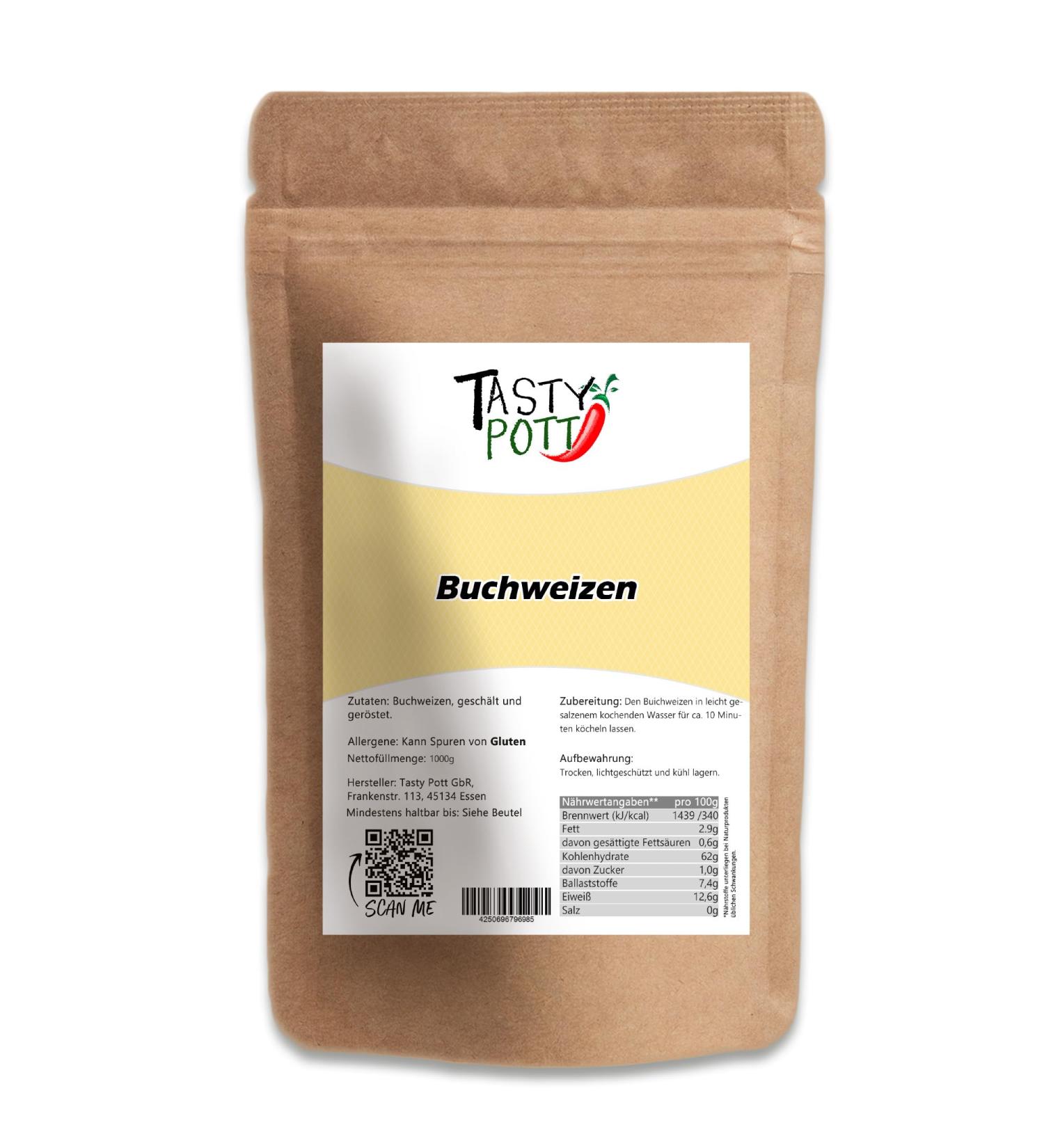 Jeske Sports Supplies Tasty Pott Buckwheat whole grains versatile vegan food for bread and stew in bag 10 x 1000 g 10x1000g - Buy Online on GoSupps.com