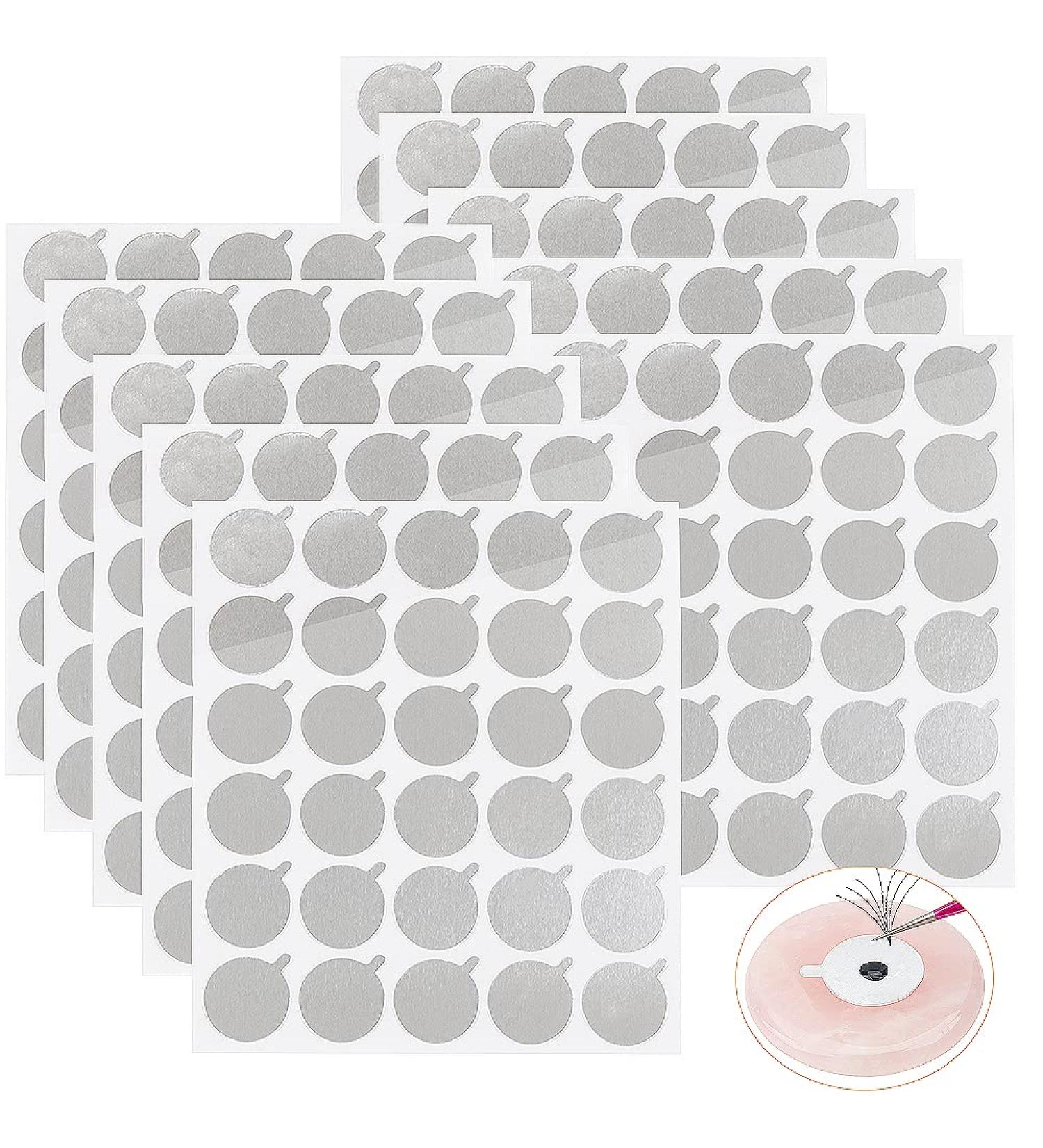 900 Pcs Disposable Waterproof Adhesive Holder Pads + 1 Pcs Jade Stone for Eyelash Extensions - Buy Online on GoSupps.com