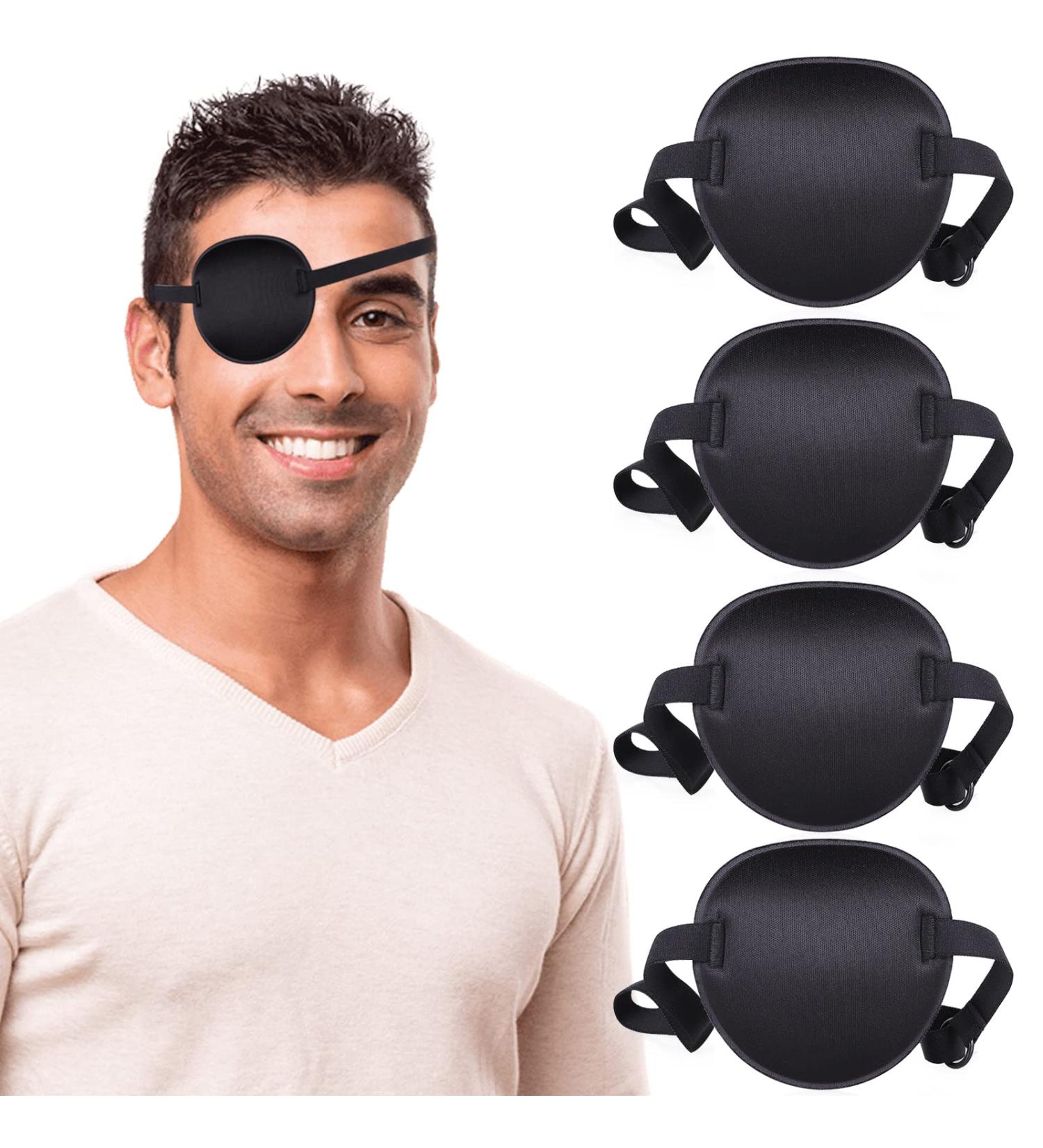 Fezog 4PCS Adjustable Eye Patches for Adults & Kids | Amblyopia Lazy Eye Treatment | Right & Left Eye Black Patches - Buy Online on GoSupps.com