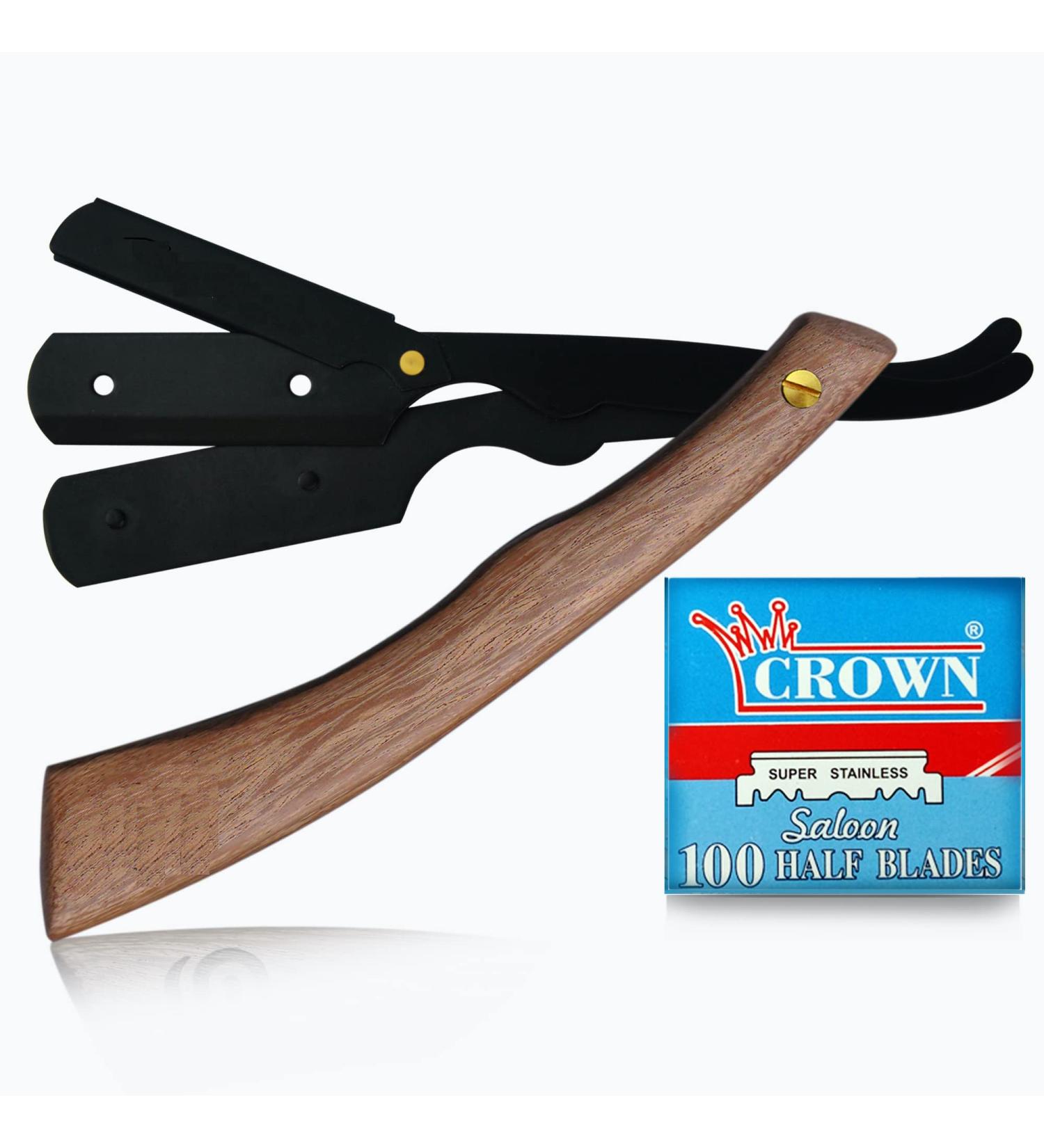 Professional Straight Cut Edge Barber Razor | Folding Shaving Razor for Precise Grooming - Buy Online on GoSupps.com