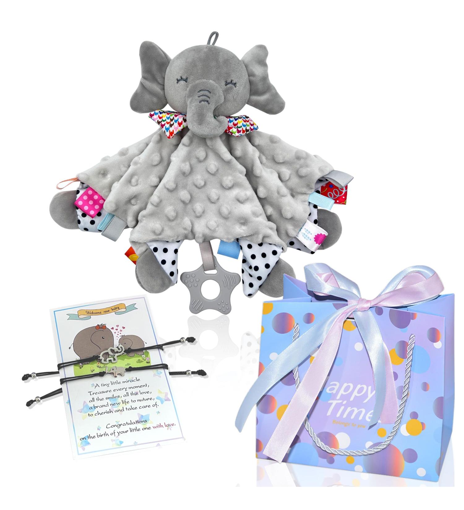 UNMOT Baby Comforters Gift Set for Newborn Boy Girl - Elephant Bracelet Included - Buy Online on GoSupps.com