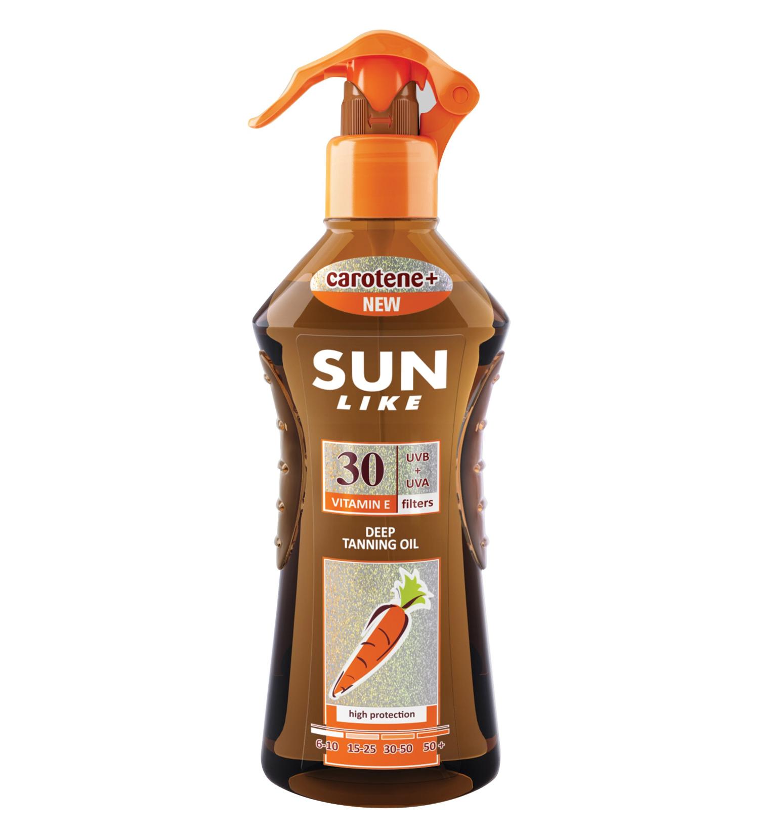 Sunlike Tanning Accelerator Oil with Carrot SPF30 Spray 200 ml