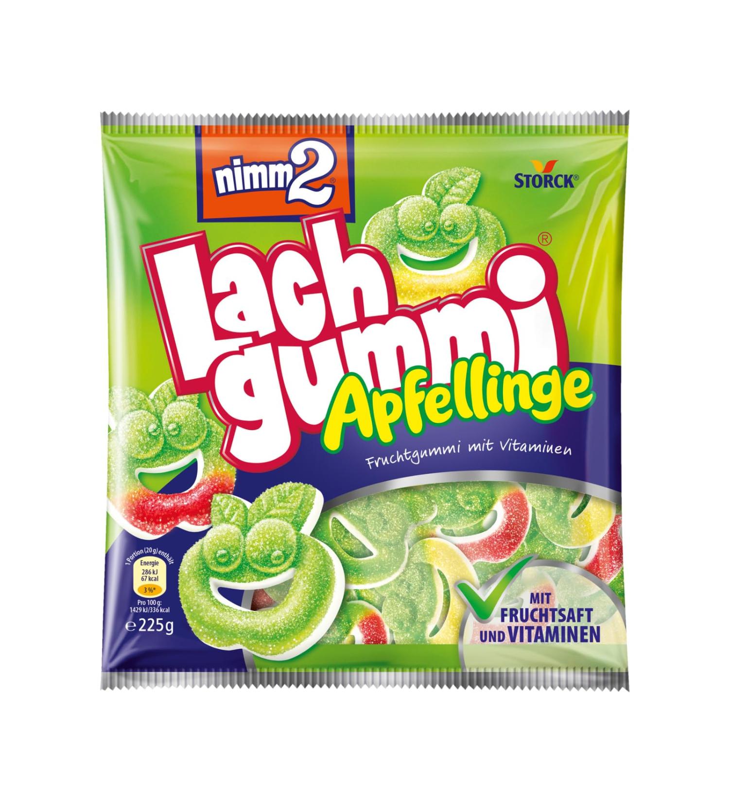 Buy nimm2 Lachgummi Apfellinge 225g Sour Fruit Gums with Juice & Vitamins | International Shipping Available - Buy Online on GoSupps.com