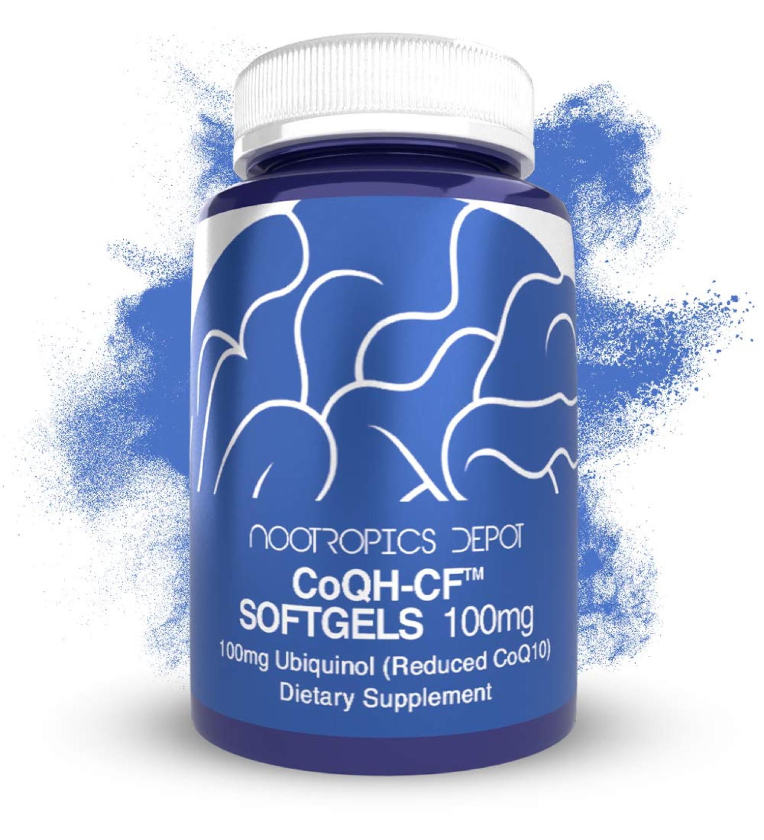 Nootropics Depot Ubiquinol CoQH-CF Softgels | 100mg Ubiquinol Supplement | 60 Count | Boost Energy & Heart Health - Buy Online on GoSupps.com