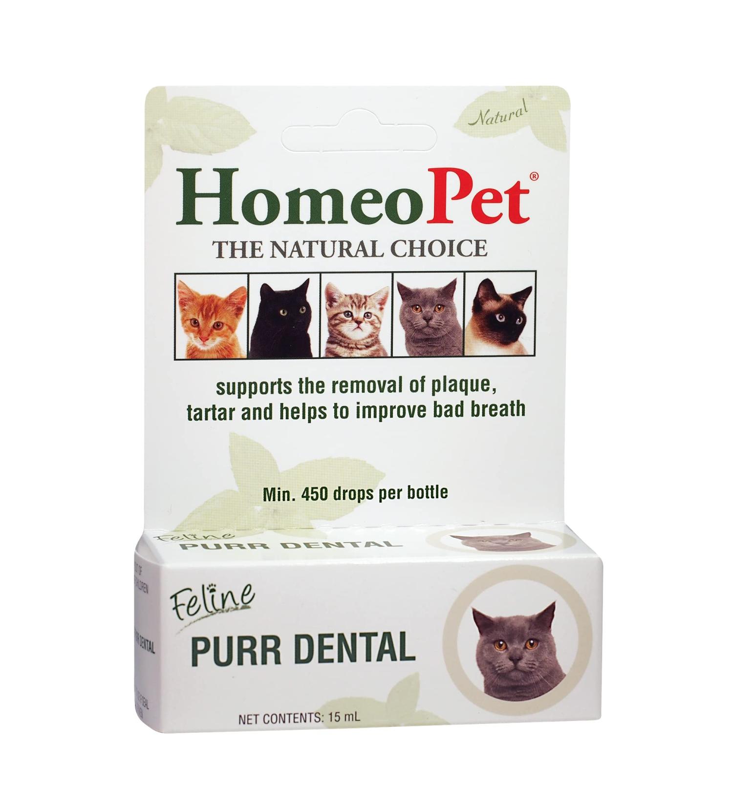 HomeoPet Feline Purr Dental Care for Cats - 15mL - Buy Online on GoSupps.com