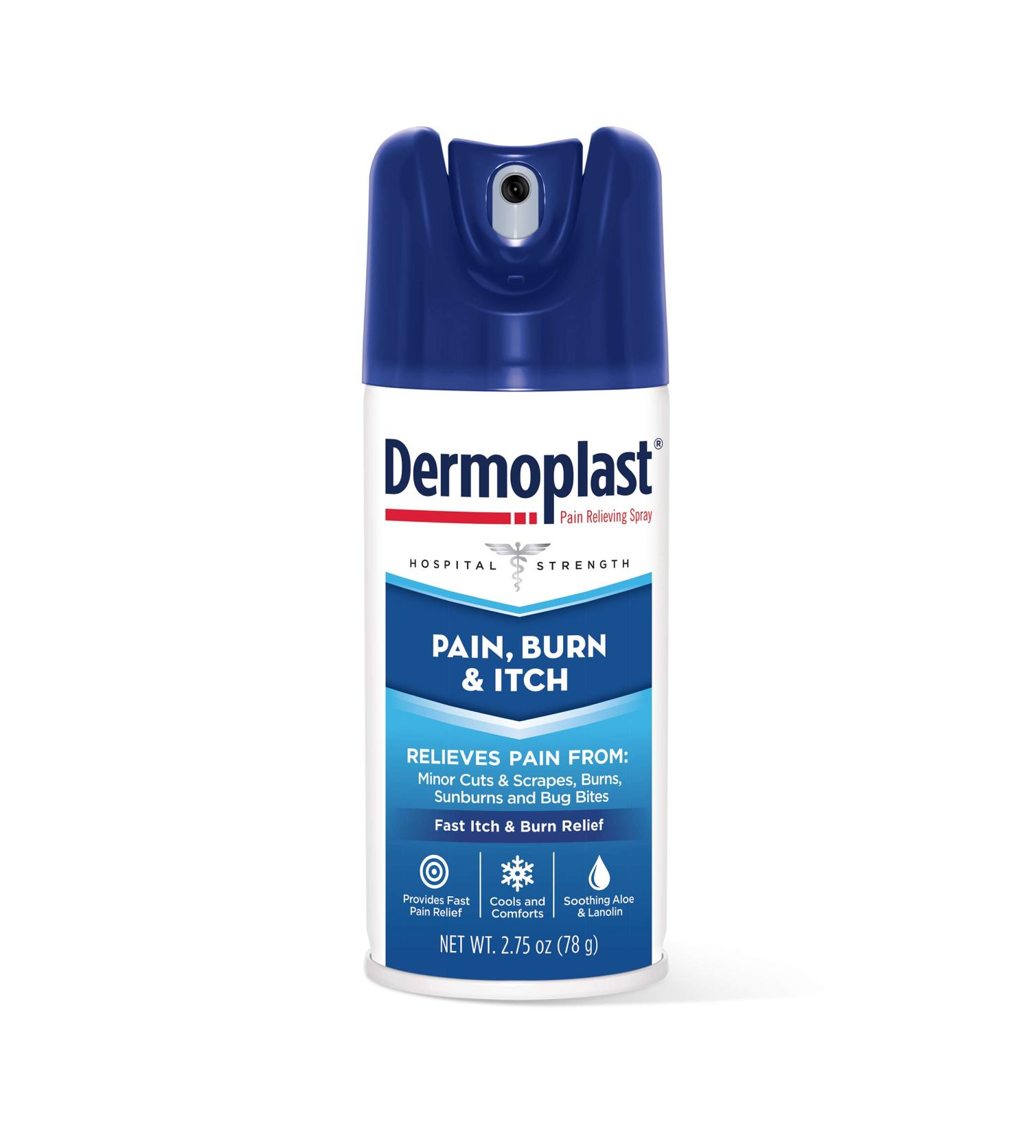 Dermoplast Pain & Itch Relief Spray 2.75oz - Minor Cuts, Burns, Bug Bites - Buy Online on GoSupps.com