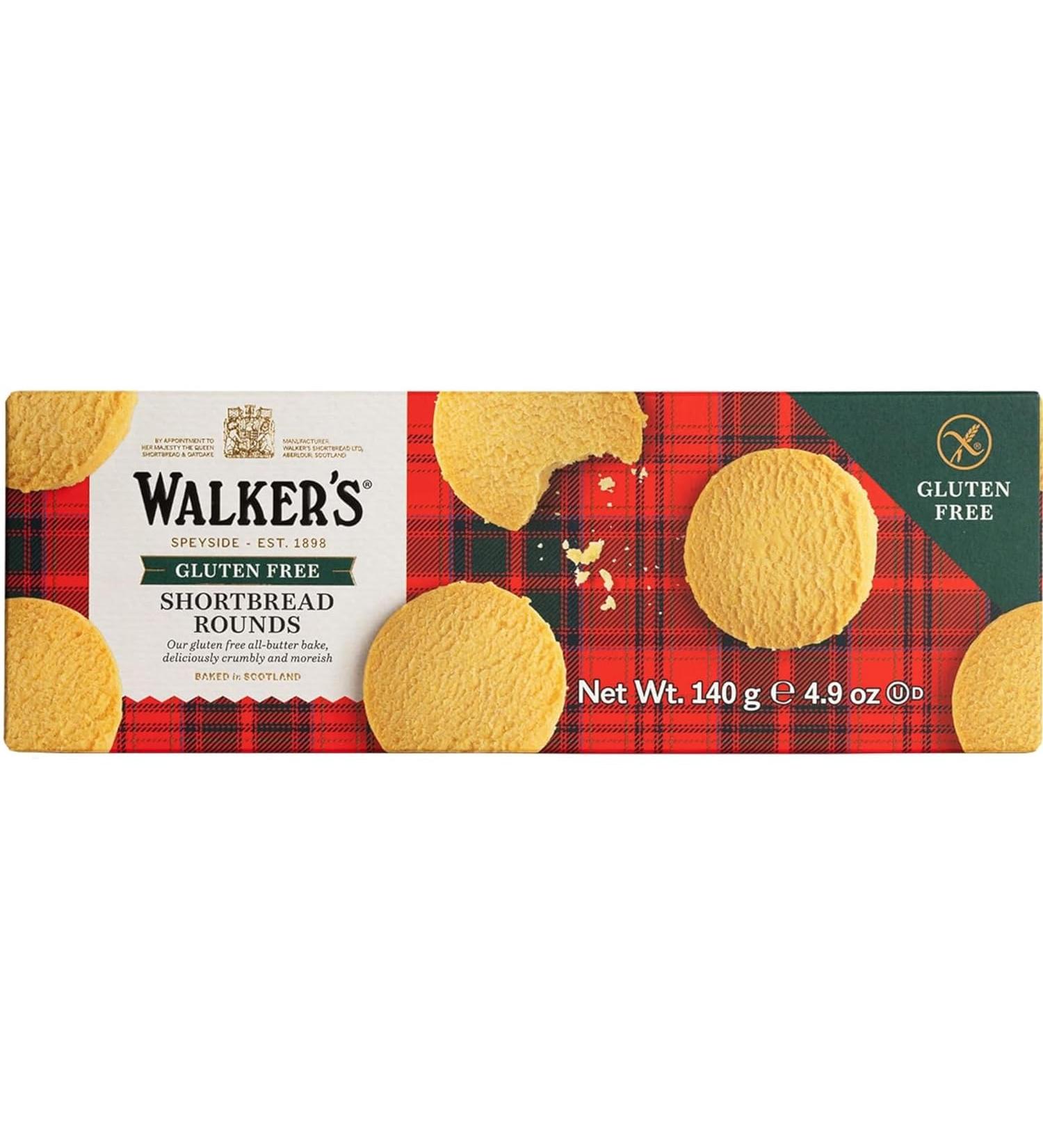 Walkers Gluten free Shortbread Rounds 140g Butter Cookies - Buy Online on GoSupps.com