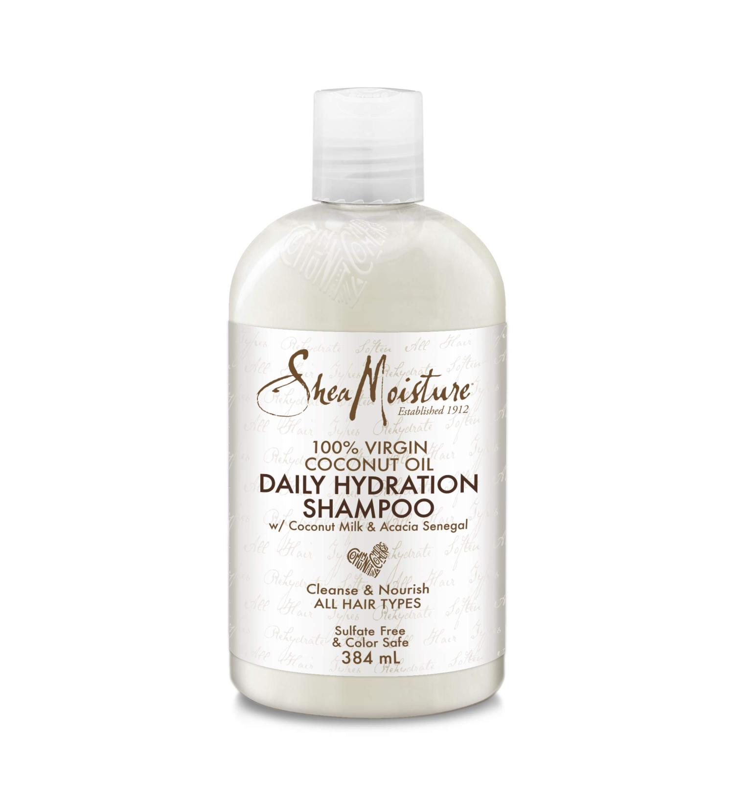 SheaMoisture Daily Hydration 100% Virgin Coconut Oil Shampoo - Silicone & Sulphate Free - 384 ml - Buy Online on GoSupps.com