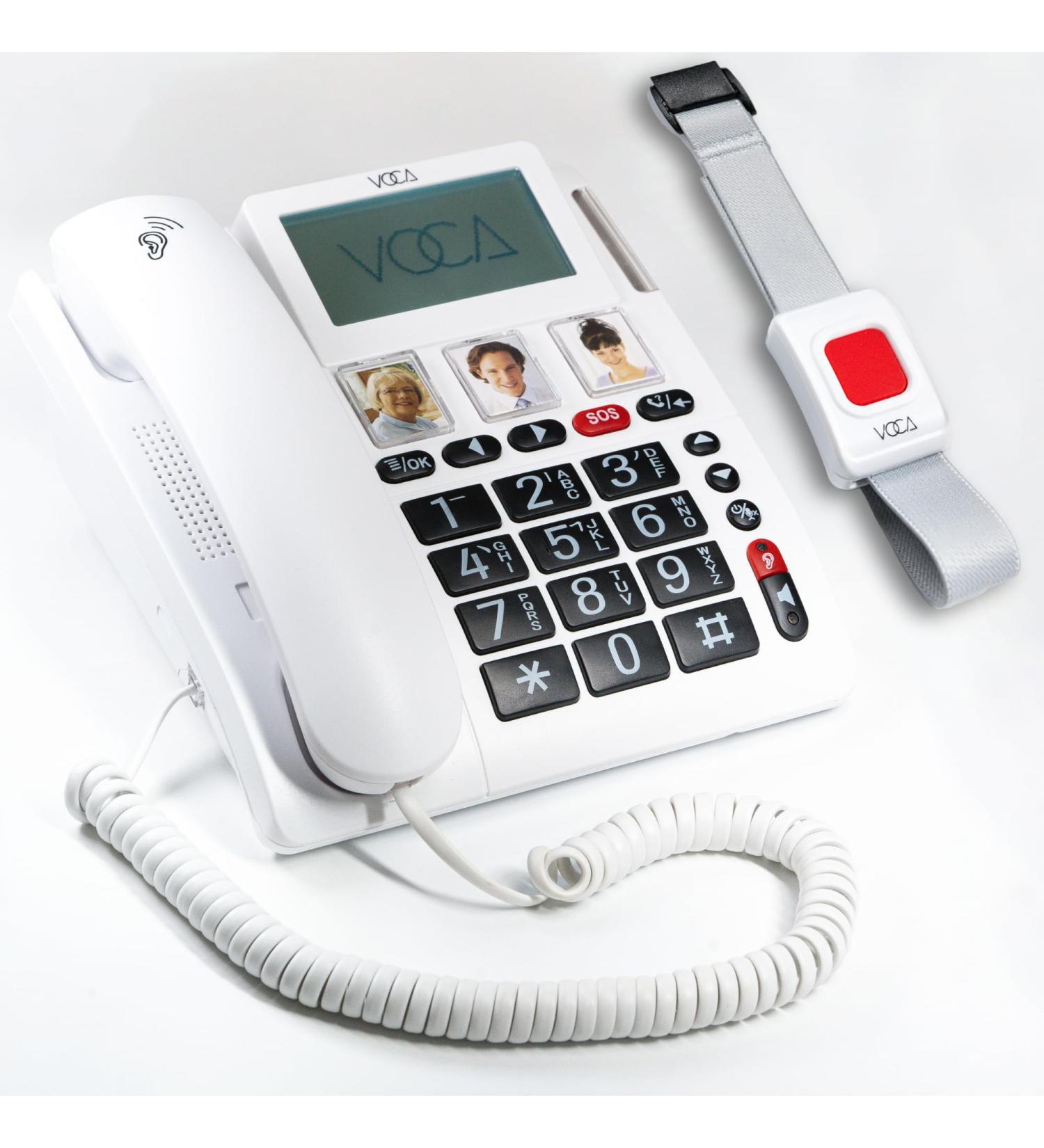 VOCA Big Button Phone for Elderly | CP140 4G Amplified Wireless Telephone with SOS Wristband - Buy Online on GoSupps.com