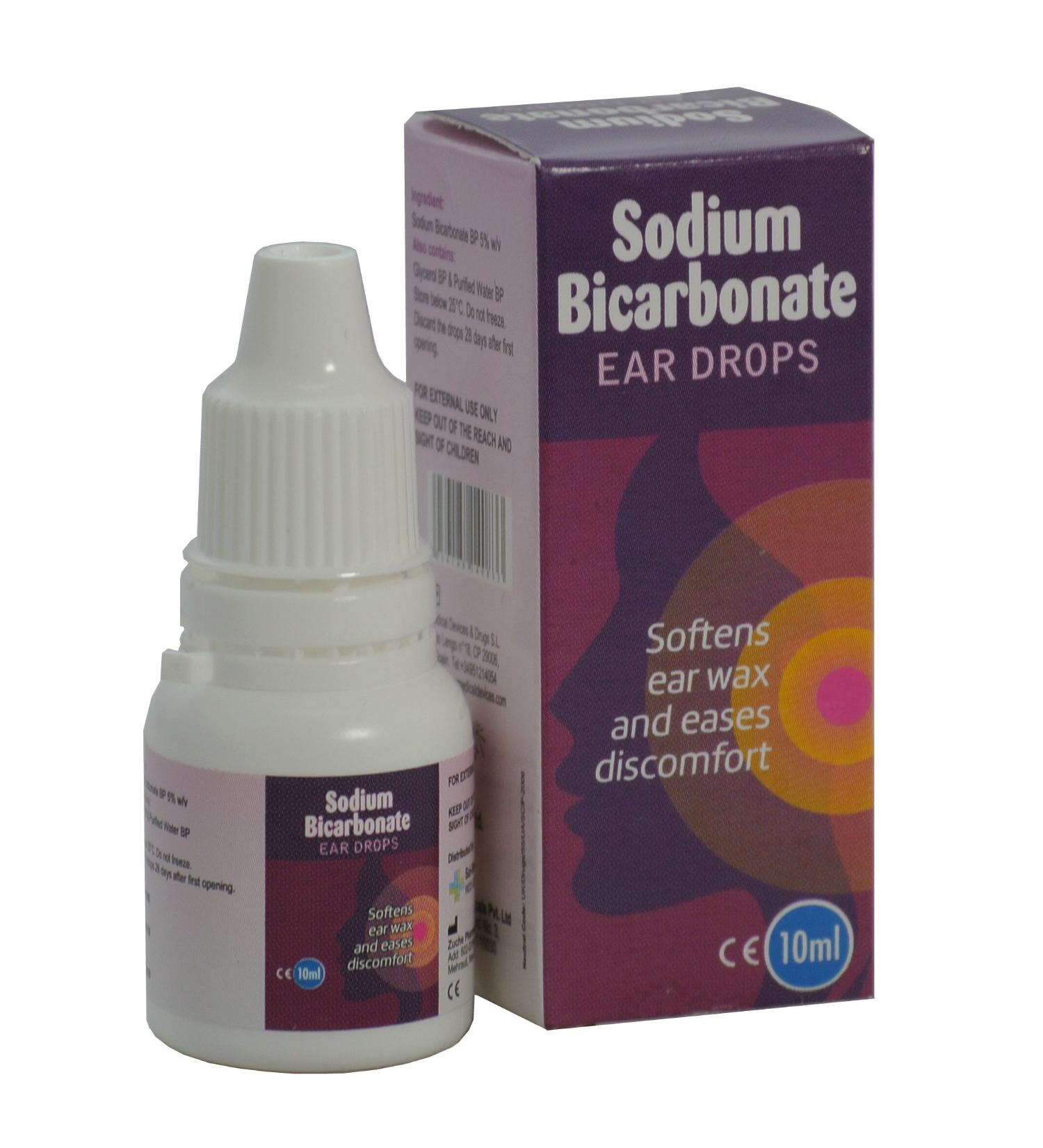 Sodium Bicarbonate Ear Drops Softens Ear Wax And Eases Discomfort (2 Packs) - Buy Online on GoSupps.com