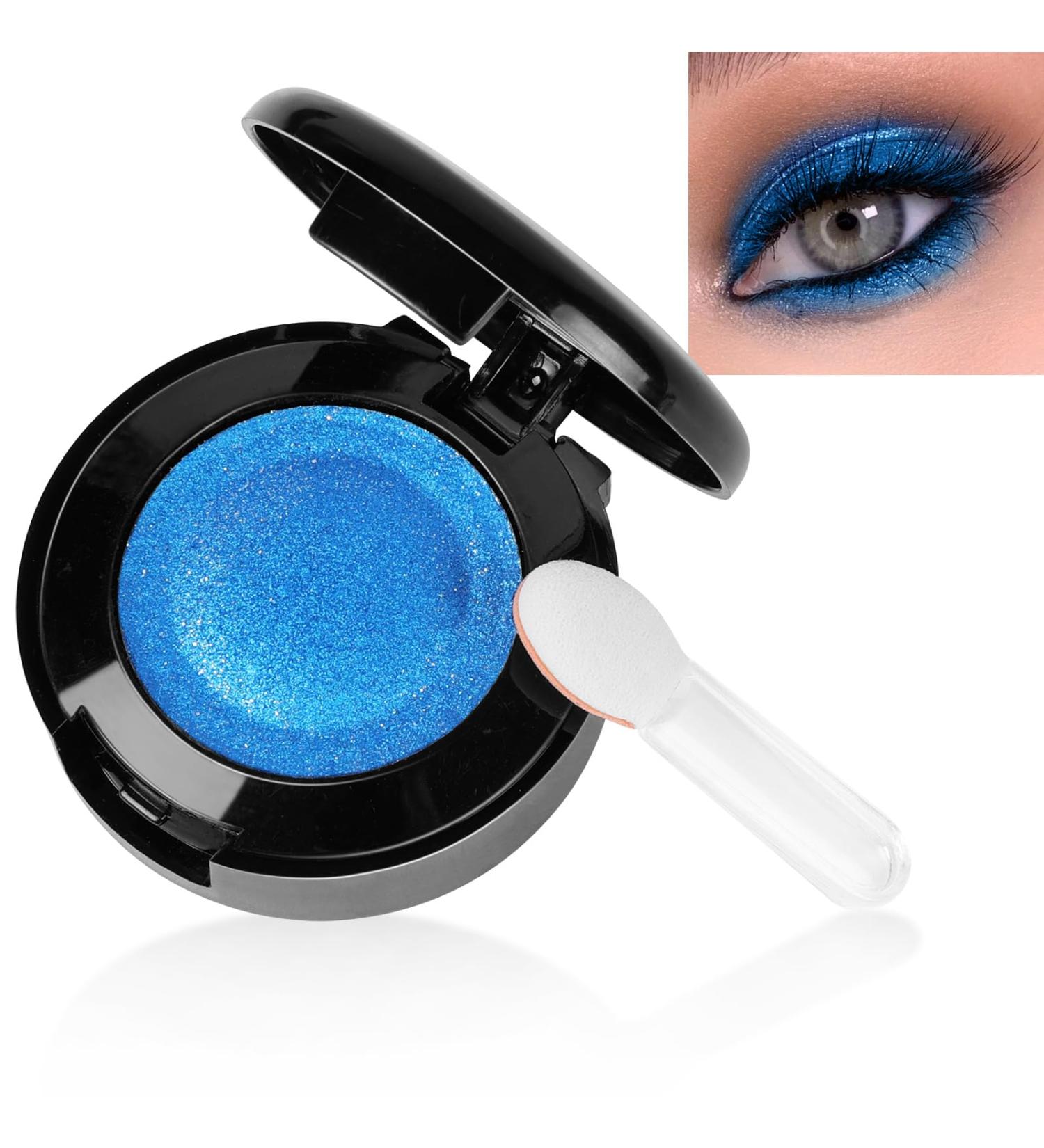  LOPHE LOPHE Eyeshadow Highlighter Glitter Shimmer Eyeshadow Waterproof Long Lasting Highly Pigmented Fine Texture 8 Dark Blue - Buy Online on GoSupps.com