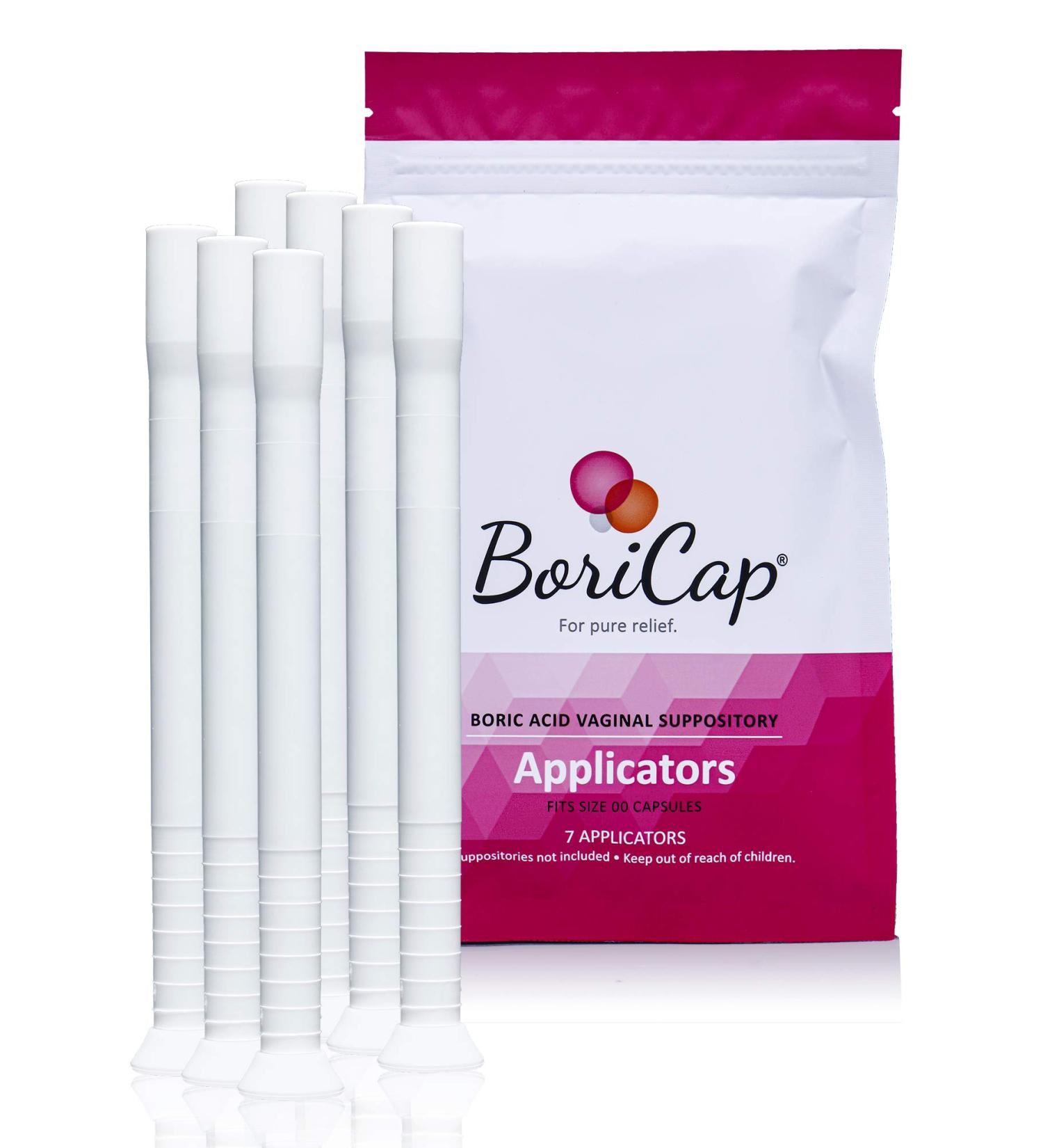 BoriCap Boric Acid Vaginal Suppository Applicators - 7 Pack - Hygienic & Reusable - Buy Online on GoSupps.com
