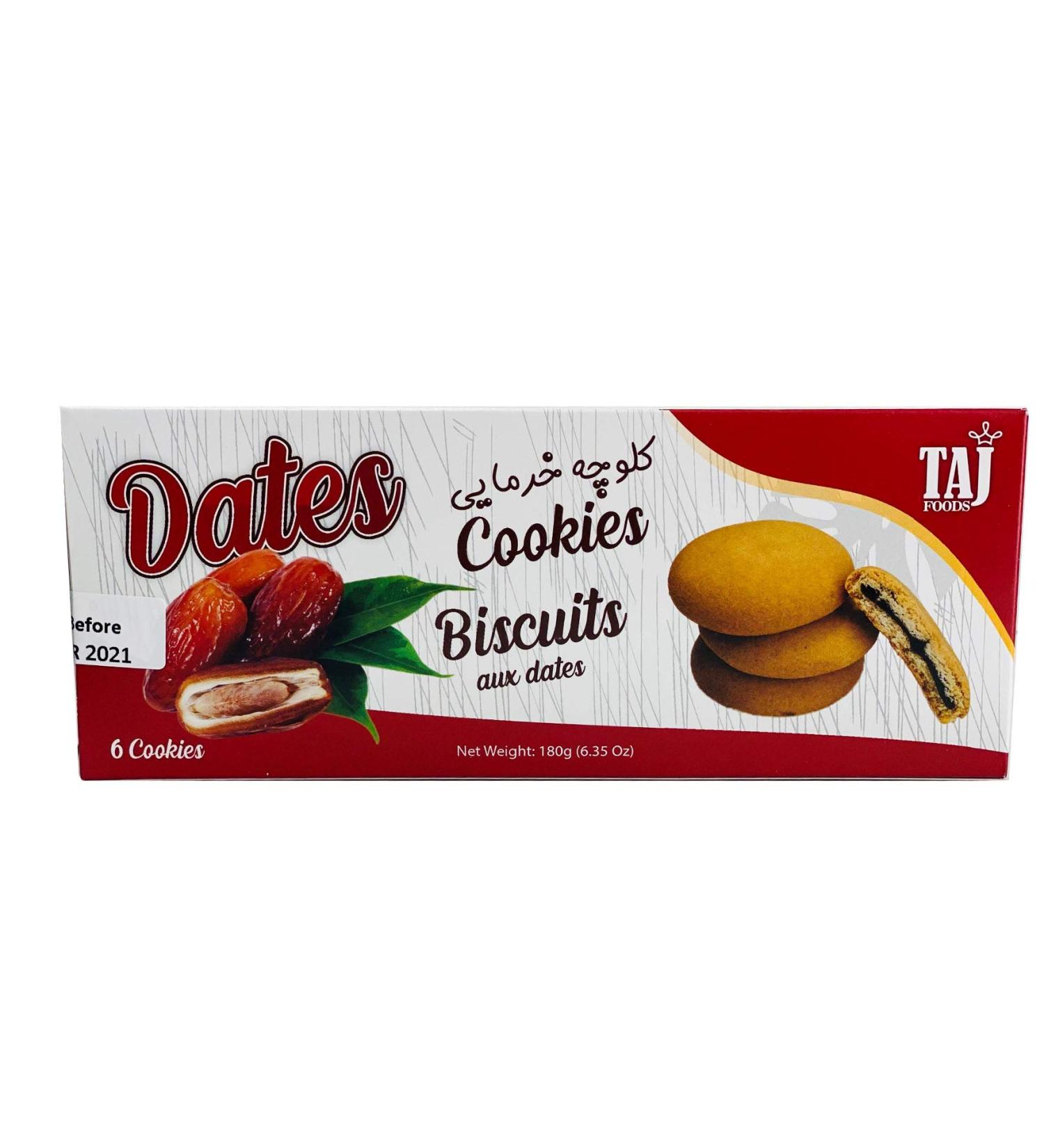Taj Foods Date Cookies 6 Count Dates 6 Count - Buy Online on GoSupps.com