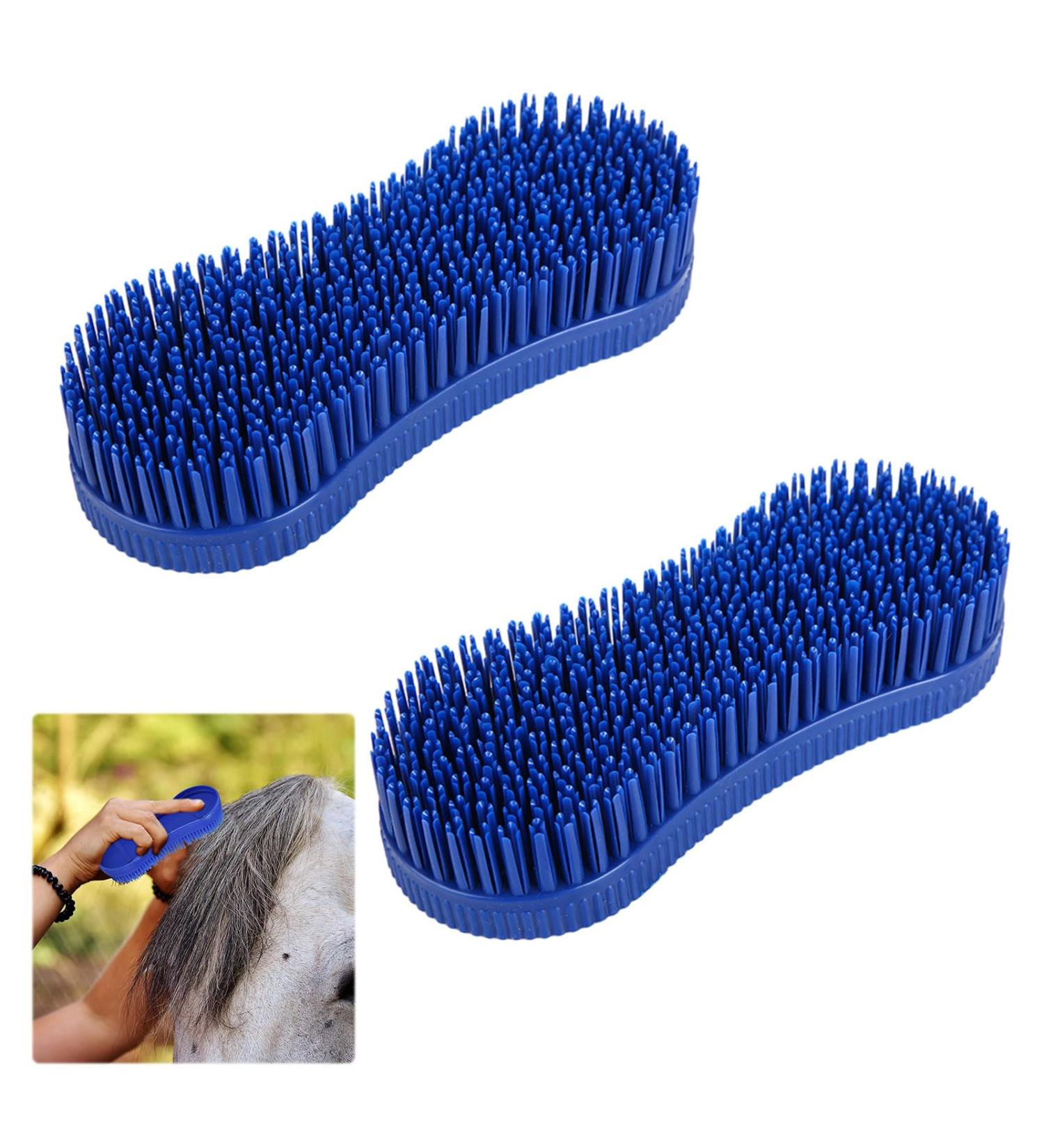 Magic Brush Horse 2Pcs Horse Grooming Brushes Blue Horse Brush Grooming Durable and Horse Grooming Kit for Horse Grooming Care Easy yo Clean Horse Brushes for Grooming(Multifunction) - Buy Online on GoSupps.com