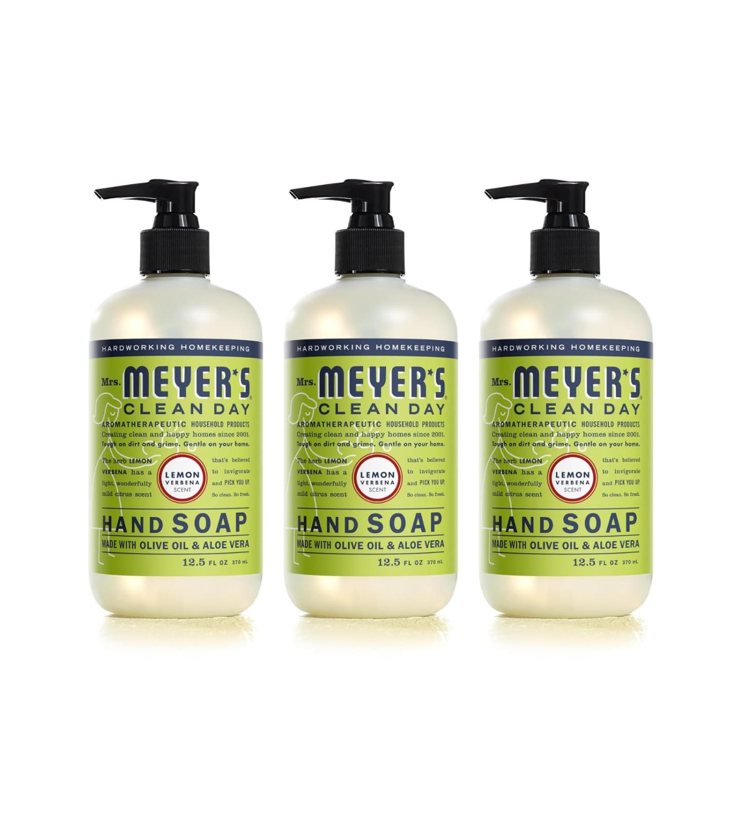 Mrs. MEYER'S CLEAN DAY Hand Soap Lemon Verbena 12.5 fl. oz (Pack of 3) - Buy Online on GoSupps.com