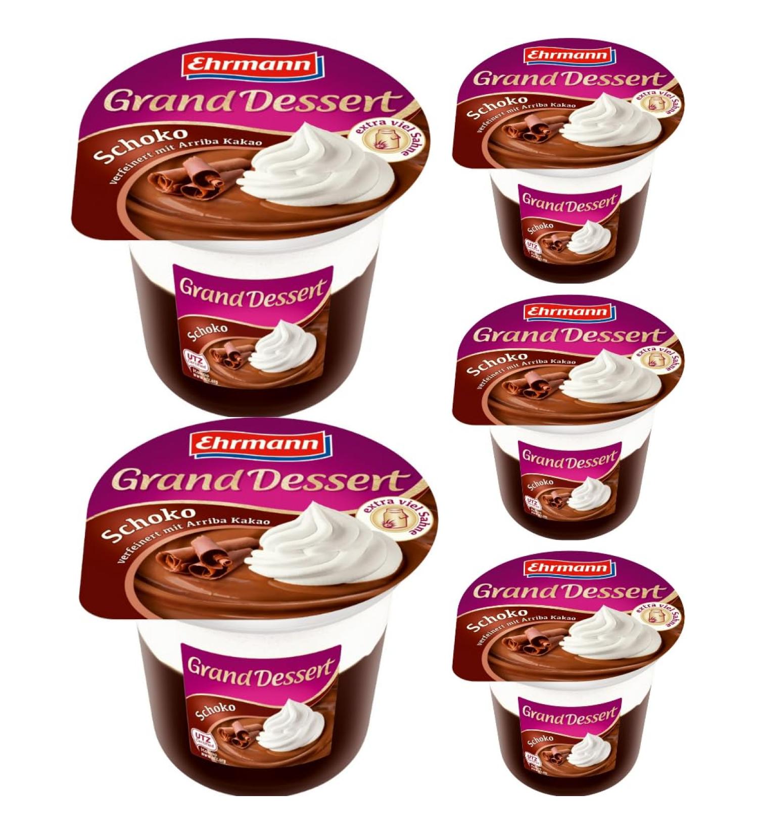 Ehrmann Grand Dessert Chocolate 200g x 5 - Freshness Guaranteed | Buy Internationally - Buy Online on GoSupps.com