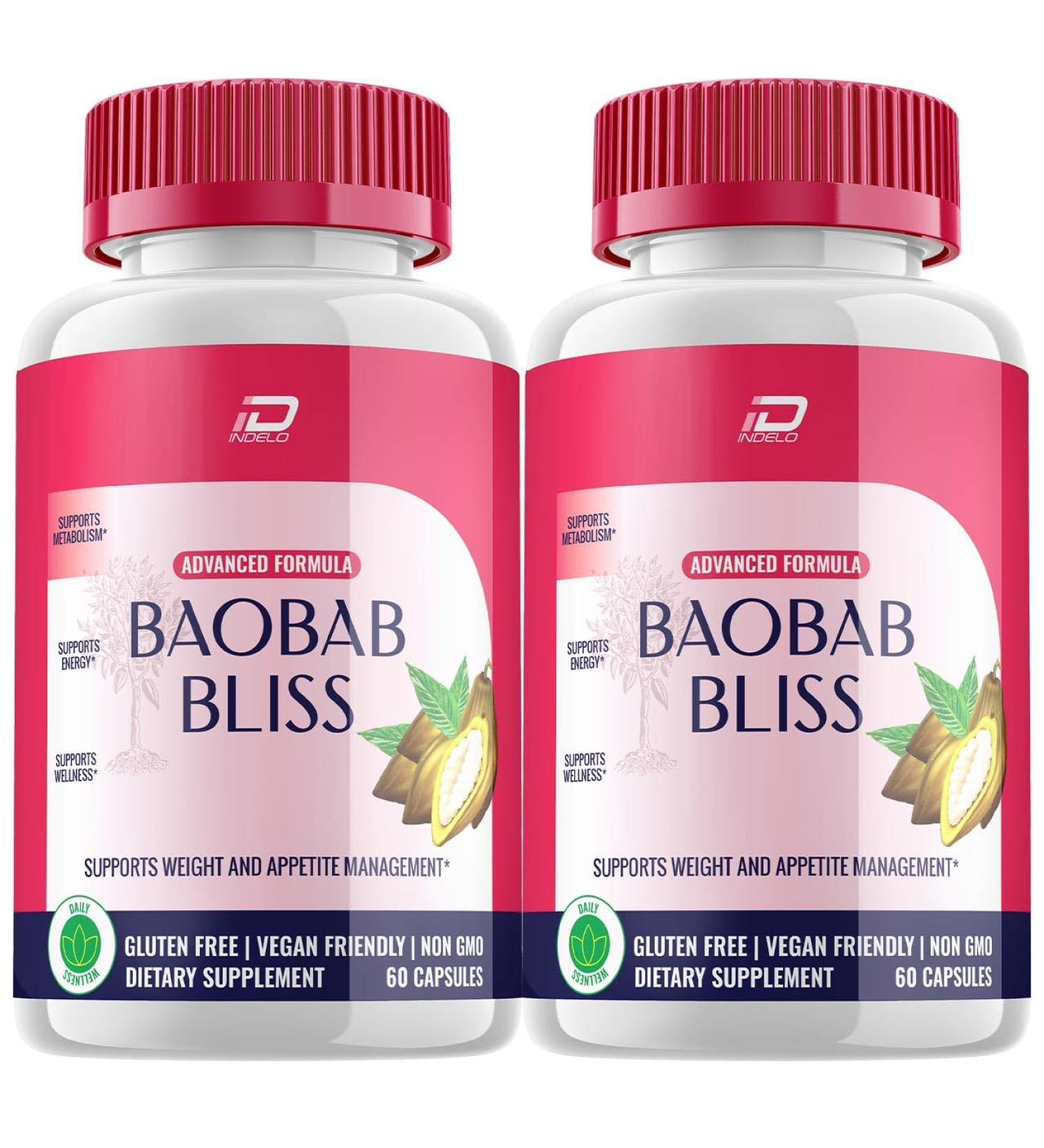 Baobab Bliss Keto Capsules BaobabBliss Advanced Formula Boabab Bliss Keto Pills All-Natural Maximum Strength 800MG Dietary Supplement Baobab Blis Reviews (2 Pack - 120 Capsules)