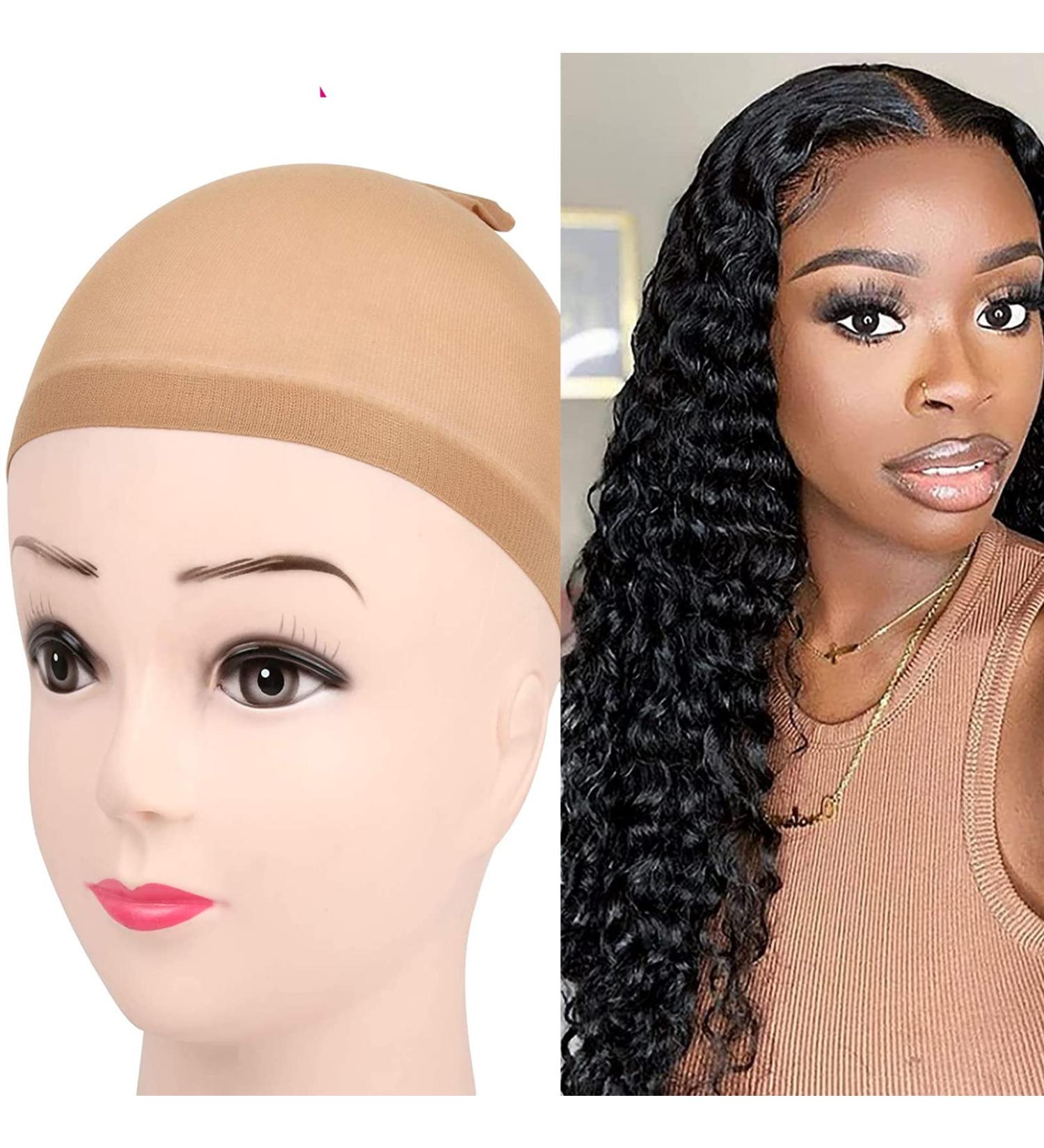 2 Pack Nude Stretchy Nylon Wig Caps for Women - Perfect for Lace Front Wigs - Buy Online on GoSupps.com