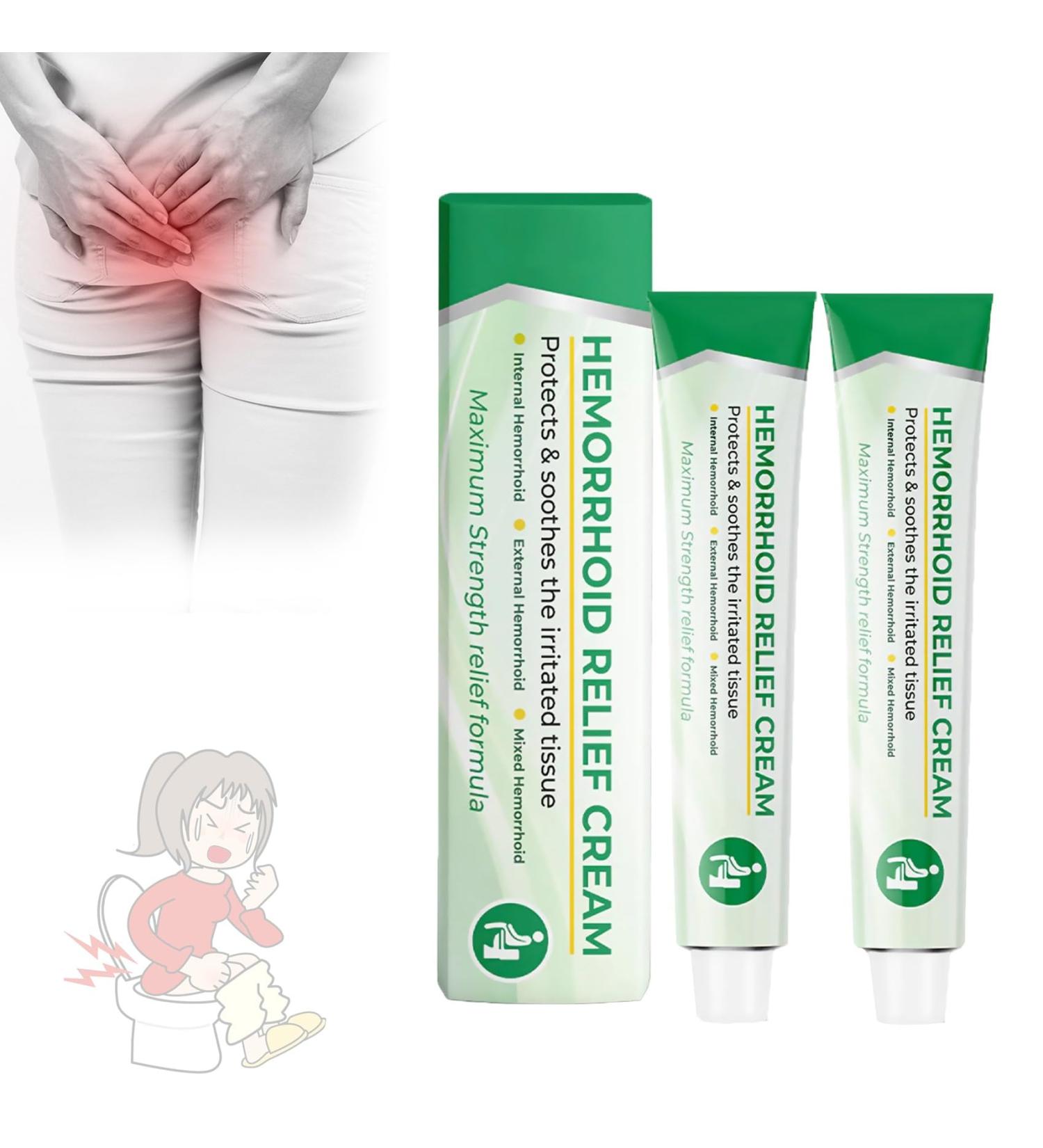 HSadav Drpro Hemorrhoid Relief Cream - Natural Treatment for Hemorrhoids & Fissures (2pcs) - Buy Online on GoSupps.com