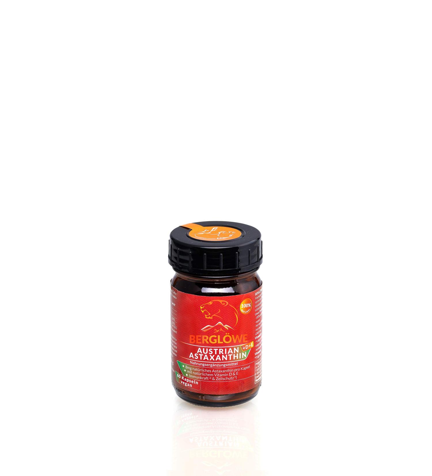 Bergl we Austrian Astaxanthin 8mg | 60 Capsules | 2-Month Supply with Natural Vitamin D3 & E - Premium Quality for Better Health - Buy Online on GoSupps.com