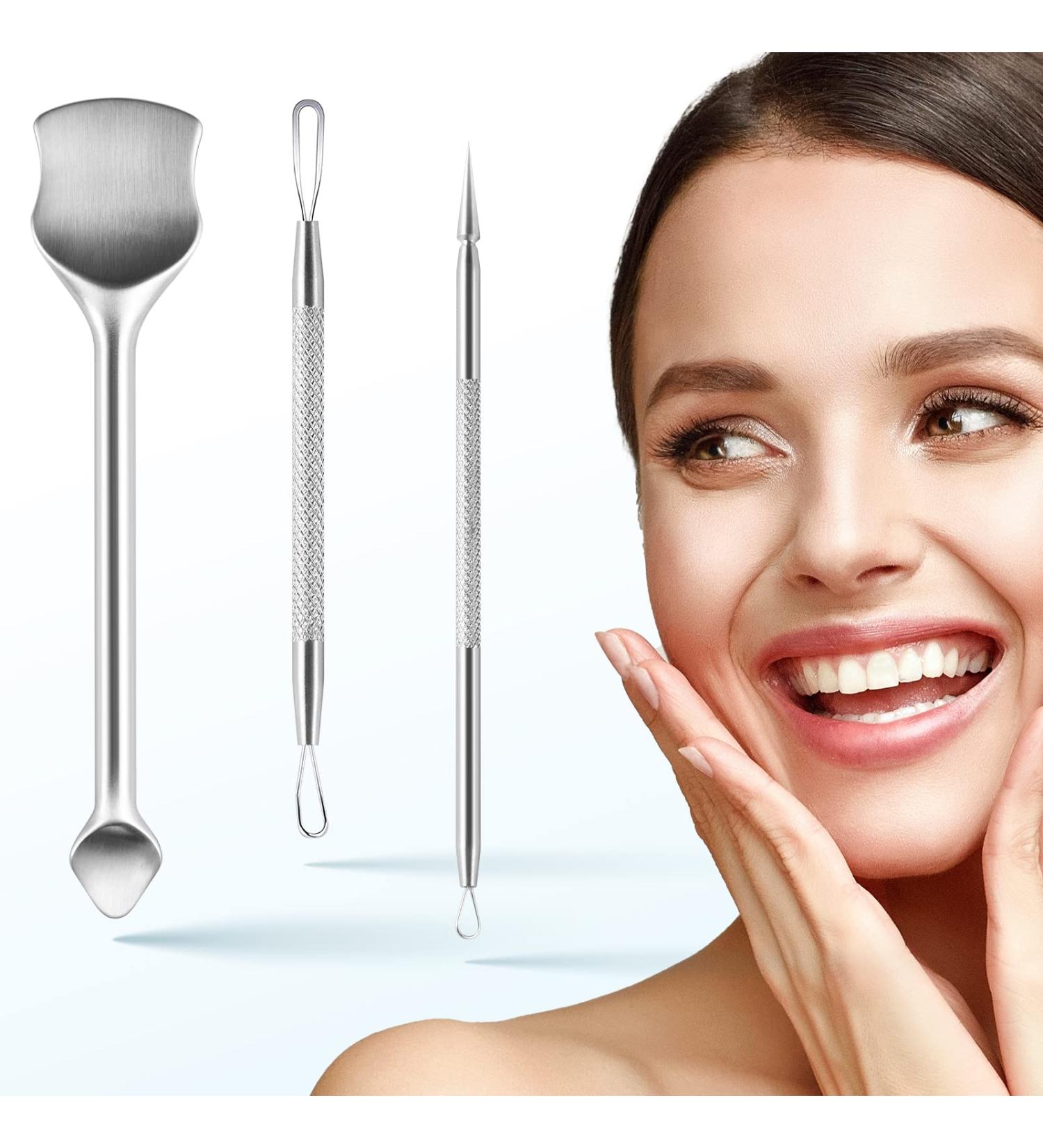 LitBear Pore Prep Tool | Blackhead Remover & Pimple Popper Kit | Stainless Steel Extraction Tool for Acne, Whitehead, Blemish & Comedone - Buy Online on GoSupps.com