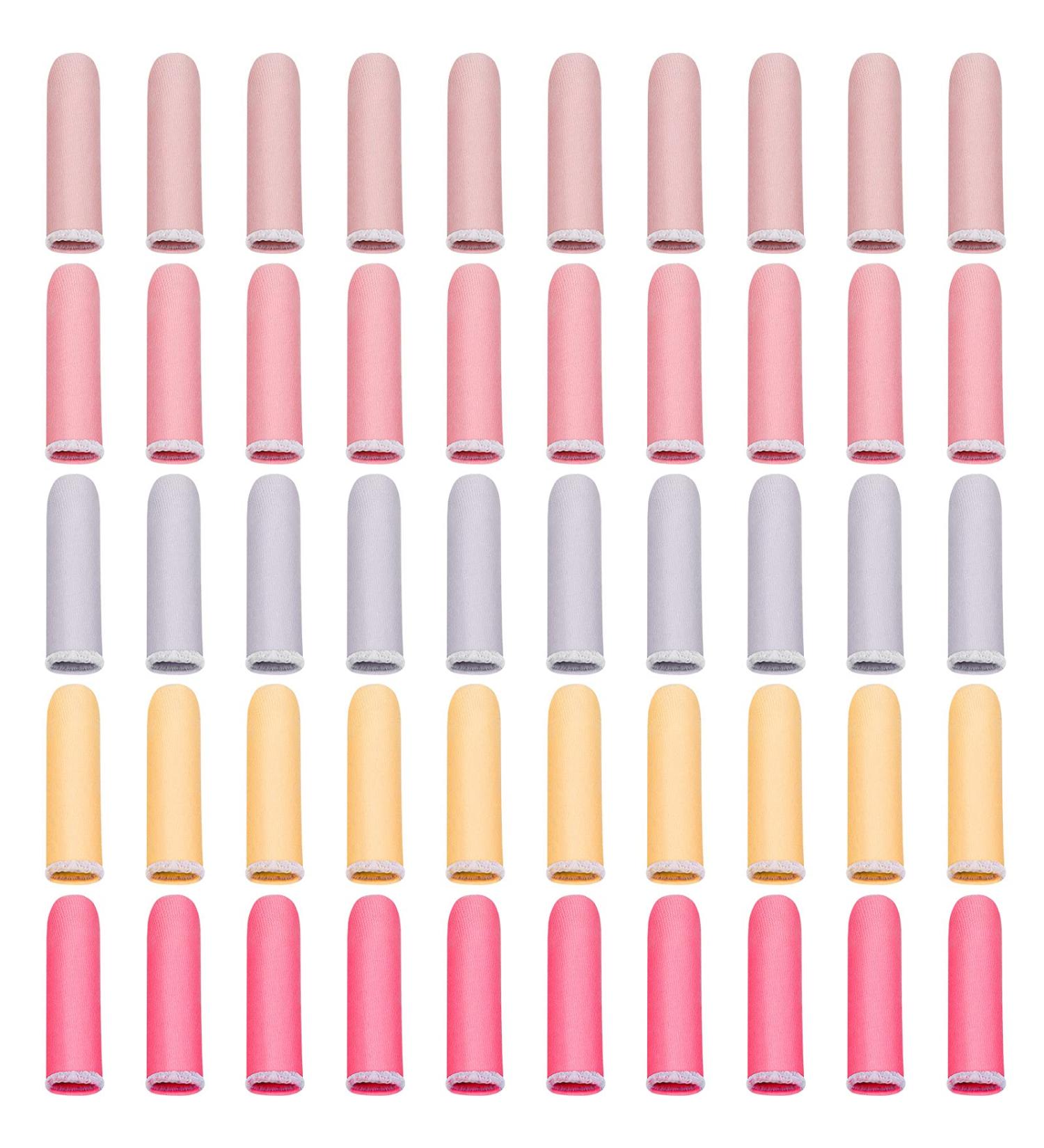 100 Mixed Color Medium Finger Cots | Breathable Finger Protector Caps for Eczema & Calluses | Sweat Absorbent Fingertips Sleeves | Wear Prevention for Bruises | Slip Anal Medicine - Buy Online on GoSupps.com