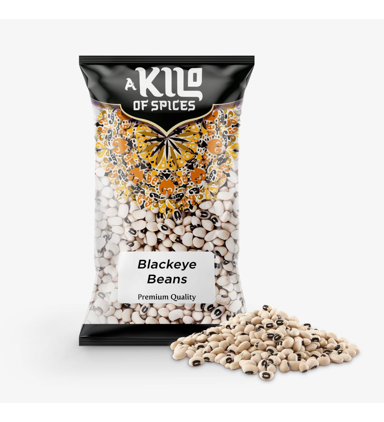 A Kilo of Spices | Black Eyed Beans Chora Protein and Fiber Rich Source - 100% Natural & Healthy Black-Eyed Peas 1kg