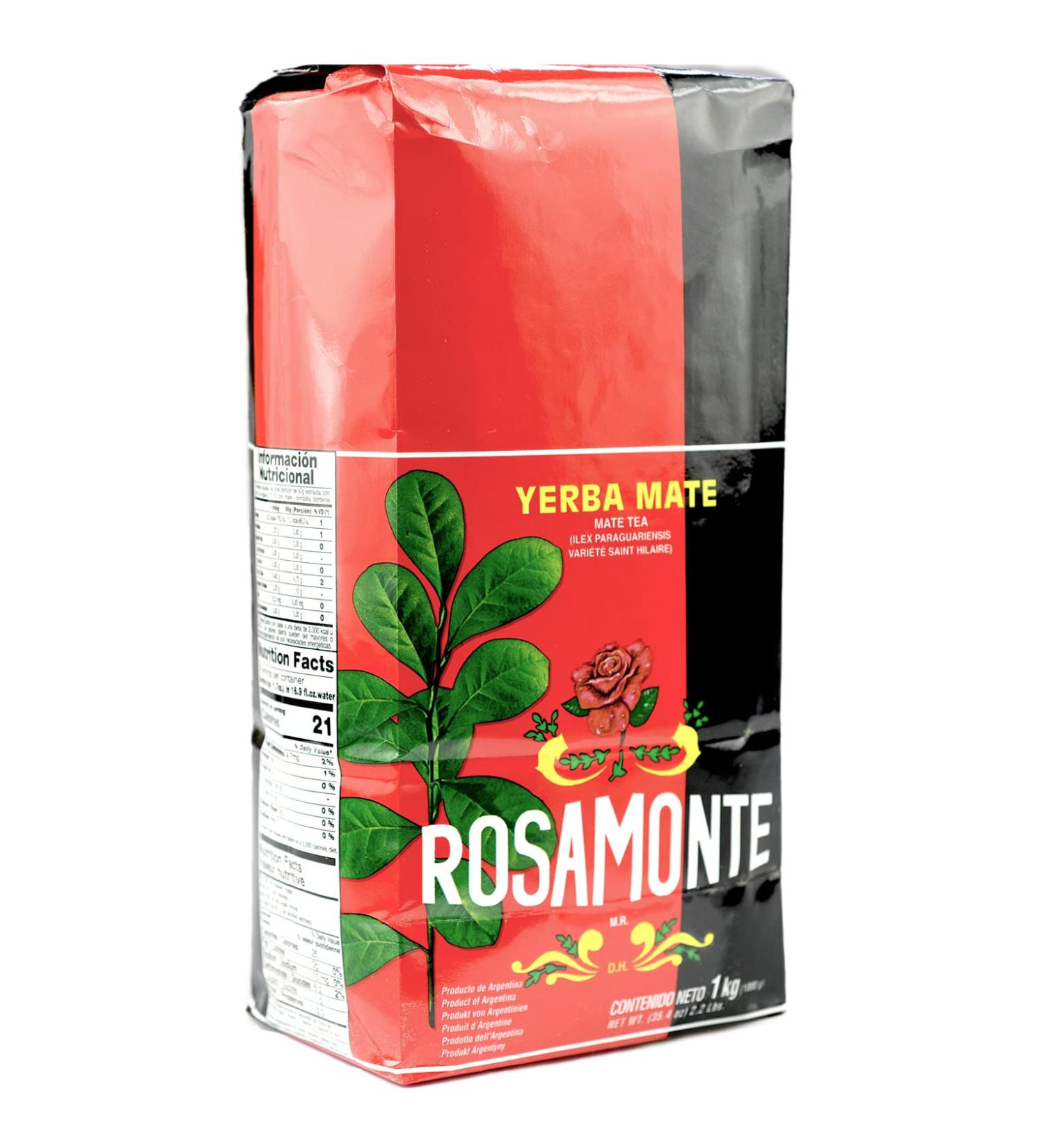 Rosamonte Yerba Mate Tea Traditional 1kg - Maturation time is 12 months | Detox and energy drink Traditional 1 kg - Buy Online on GoSupps.com