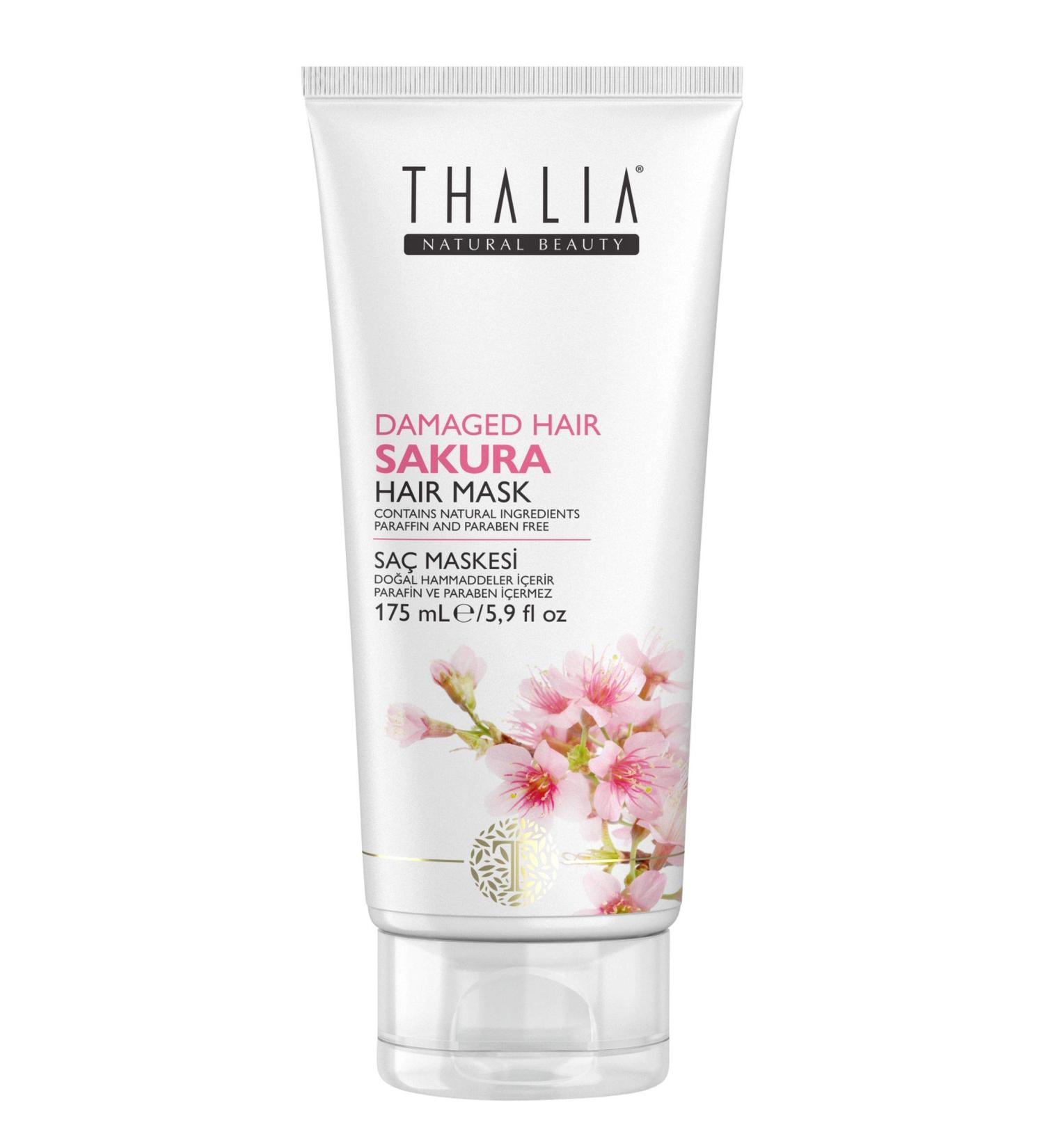 Thalia Natural Beauty Hair Mask 175 ml (Sakura Age Defense Hair Mask for Damaged Hair)