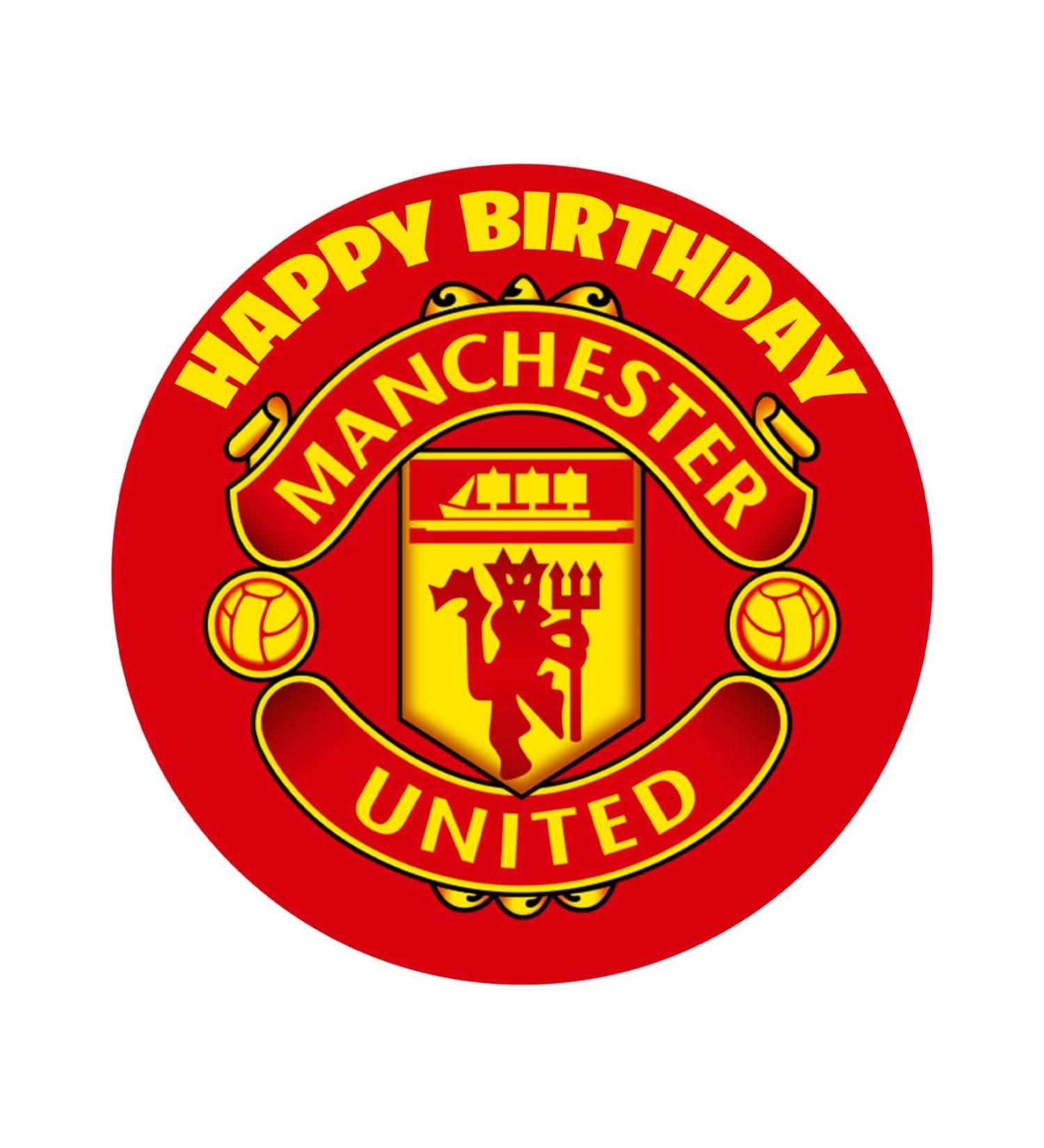 YummyArt Edible Cake Topper - edible cake decorations 20cm diameter edible cake toppers compatible with manchester united cake topper edible football cake toppers edible - Buy Online on GoSupps.com