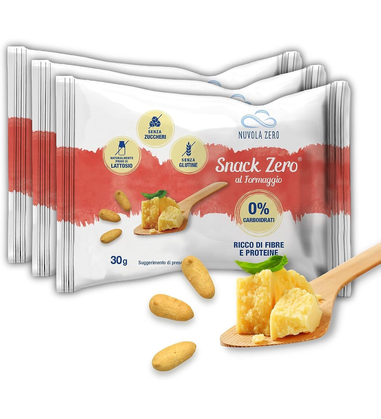 Nuvola Zero - Zero Cheese Snack Protein Snack Sugar Free Zero Carbs Lactose Free Gluten Free Box of 3 Pieces Made in Italy. - Buy Online on GoSupps.com