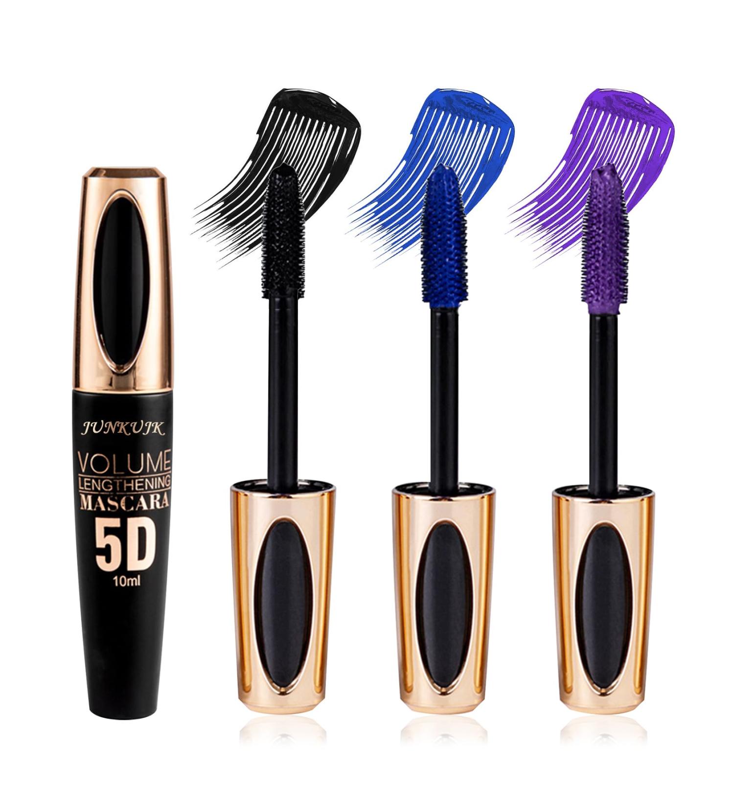 3Pcs Volume Mascara Telescopic Mascara Waterproof Colored Mascara for Super Curly Thick Length Eye Lashes Colorful Mascara Gift Set for Eye Makeup - Buy Online on GoSupps.com