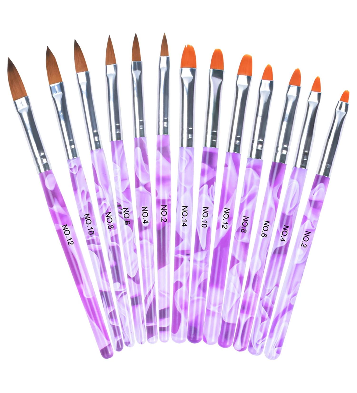 Smatime 13-Piece Nail Art Brush Set | Professional Gel & Acrylic Brushes for Salon Nail Care & DIY Designs - Buy Online on GoSupps.com