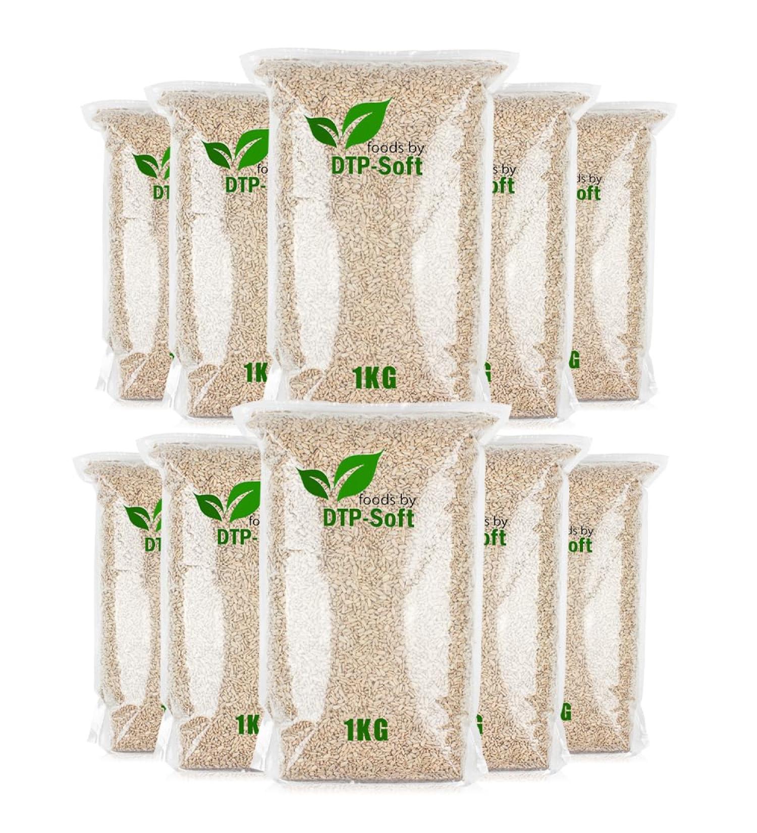 Buy Premium 10kg Peeled Unsalted Sunflower Seeds for Human Consumption | Dypack 10x1000g - Food Quality & Bulk Savings - Buy Online on GoSupps.com