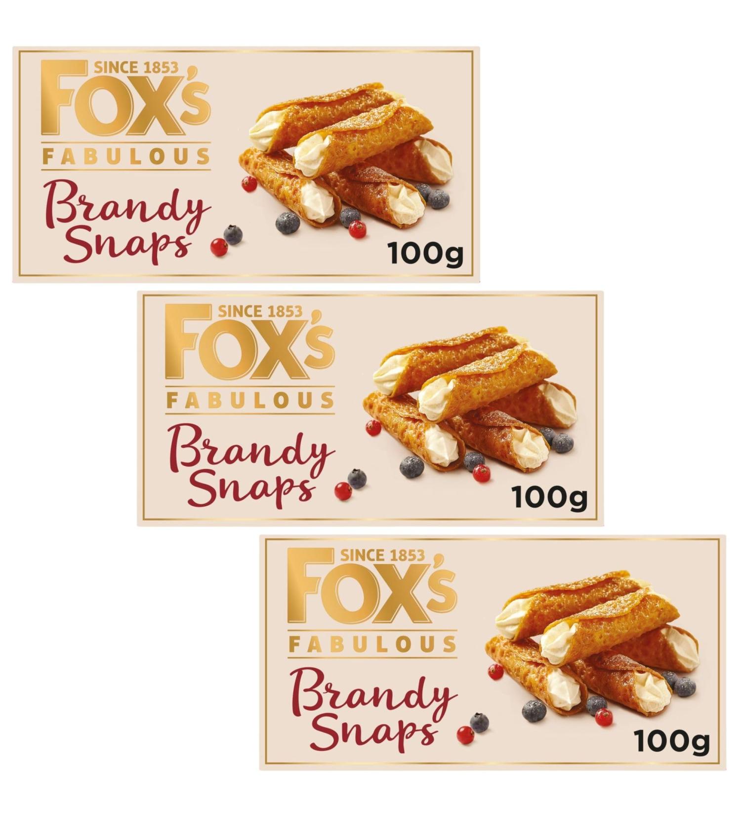 Brandy Snaps Bundle Consisting of Foxs Brandy Snaps 100g (3 Pack)