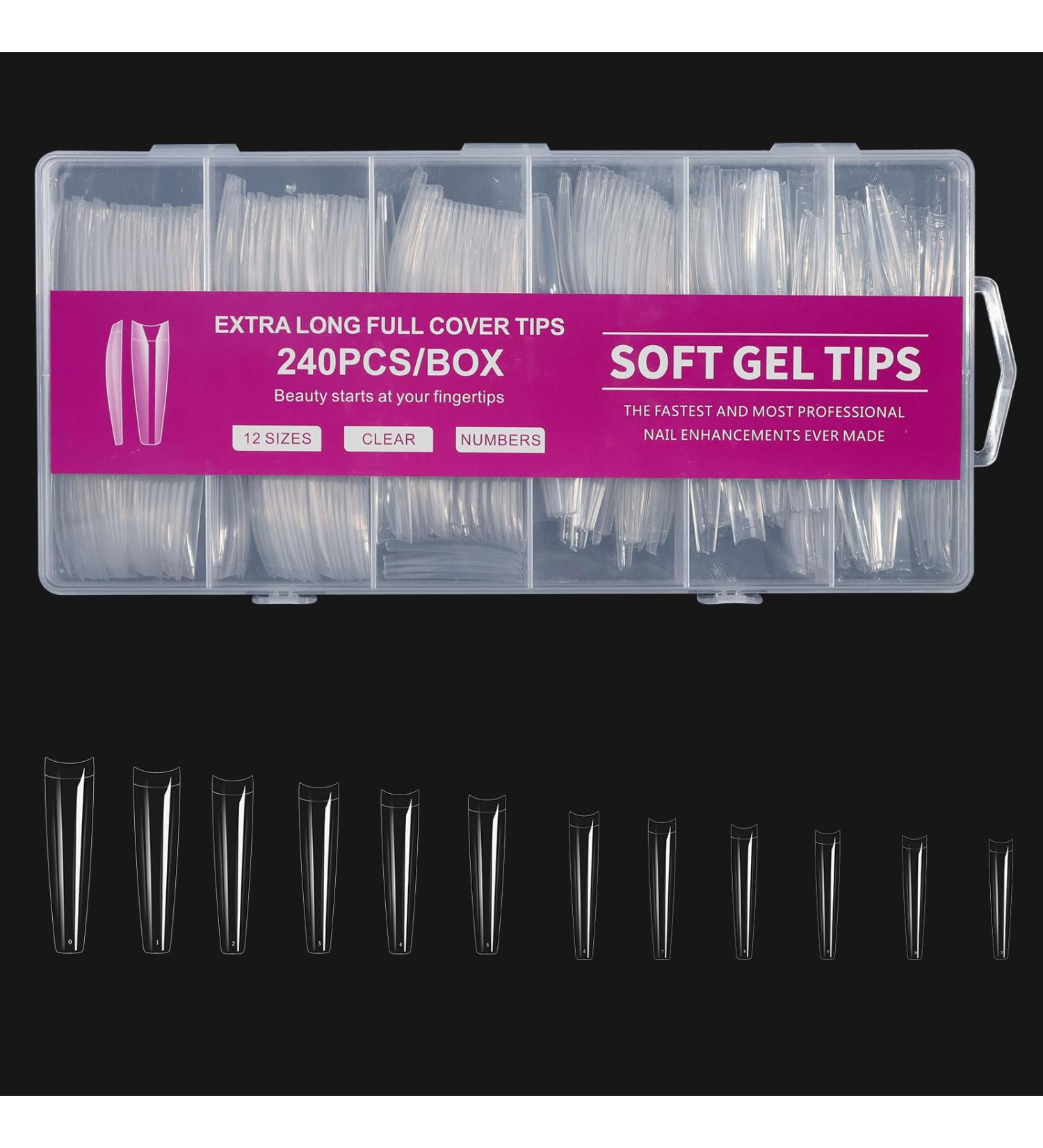 JSGHGDF 1 Box Full Cover Tips Clear Gel False s Press On s for Extension Manicure Salon trapeoidal nails - Buy Online on GoSupps.com