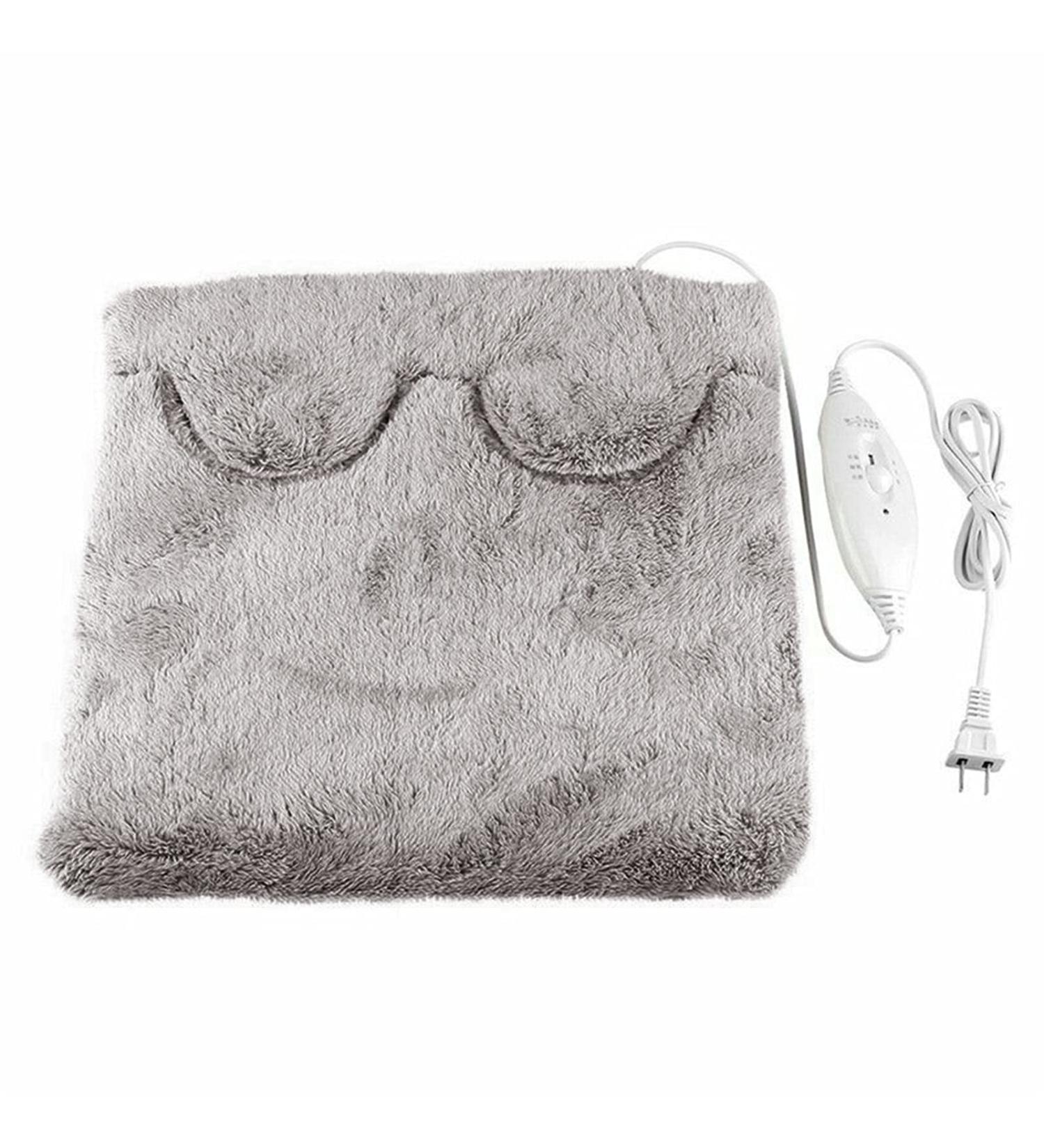 Cozy Electric Warmer Foot Slippers Warm Heated Sofa Cushion 38x38cm / 14.9x14.9.inch (Coffee) Coffee