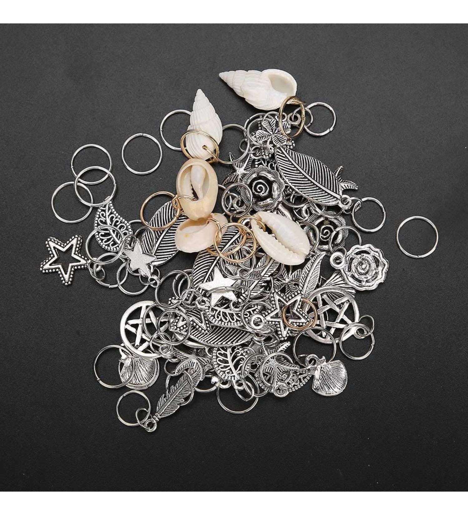 70pcs Hair Coil Dreadlocks Jewelry Accessories - Braid Rings for Teens & Adults - Perfect Hair Accessories for Parties - Buy Online on GoSupps.com